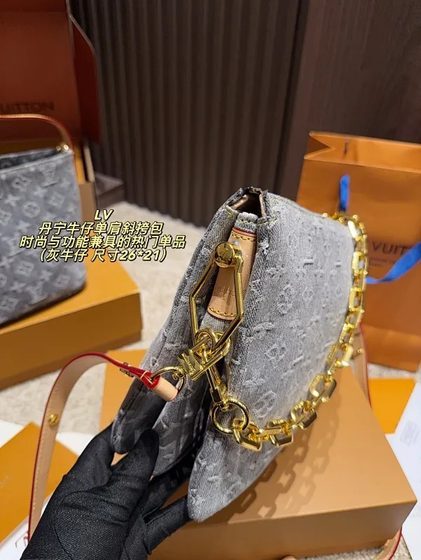 All Categories Official Website "Brand Women's Bags" Women's Bags 💙 LV 2025 New LV Denim Denim Shoulder Crossbody Bag