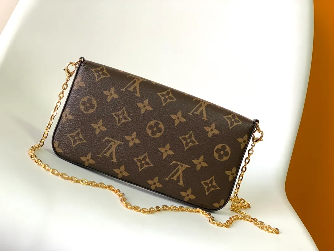 All categories Official website "Brand Women's Bags" Women's Bags 💙 LV replica LV, fine imitation LV bags, LV shoulder bags, 2023 official latest version LV calfskin chain bag, bag factory, original material, size: 21-11-2CM