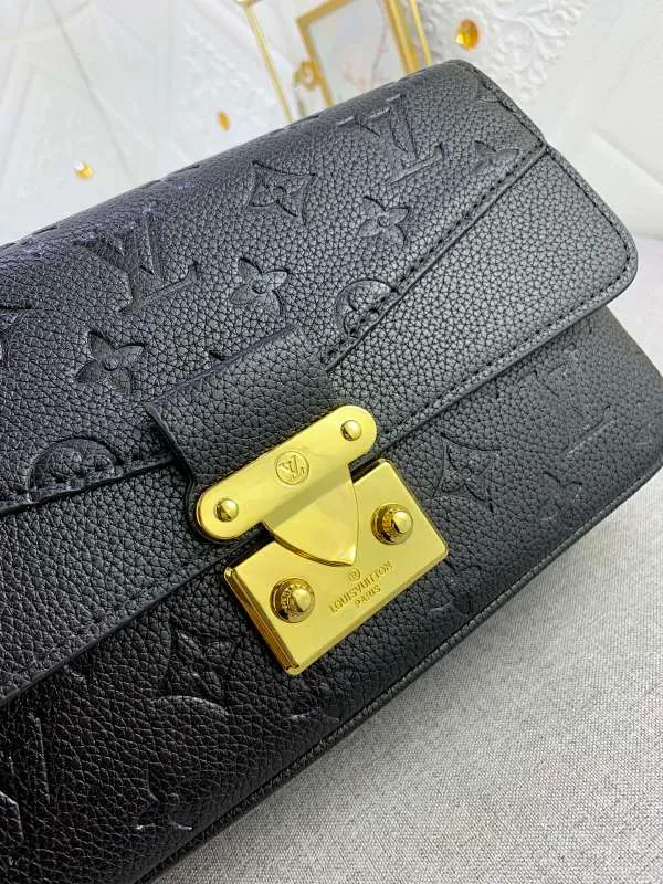 All Categories Official Website "Brand Women's Bags" Women's Bags 💙 LV Upgraded Original This Marceau chain bag is made of Monogram Empreinte embossed leather, with a plain leather flap and soft leather lining. Signature S-lock clasp and chain add to the elegance, and there's room for a large wallet and iPhone
