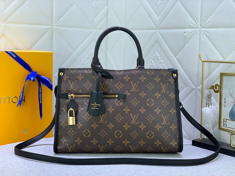 All categories Official website "Brand Women's Bags" Women's Bags 💙 LV upgrades the original Popincourt handbag with a fashionable new attitude. This contemporary tote in single-frame canvas and natural leather trim offers effortless style and impeccable functionality. Size: 32-21-13cm