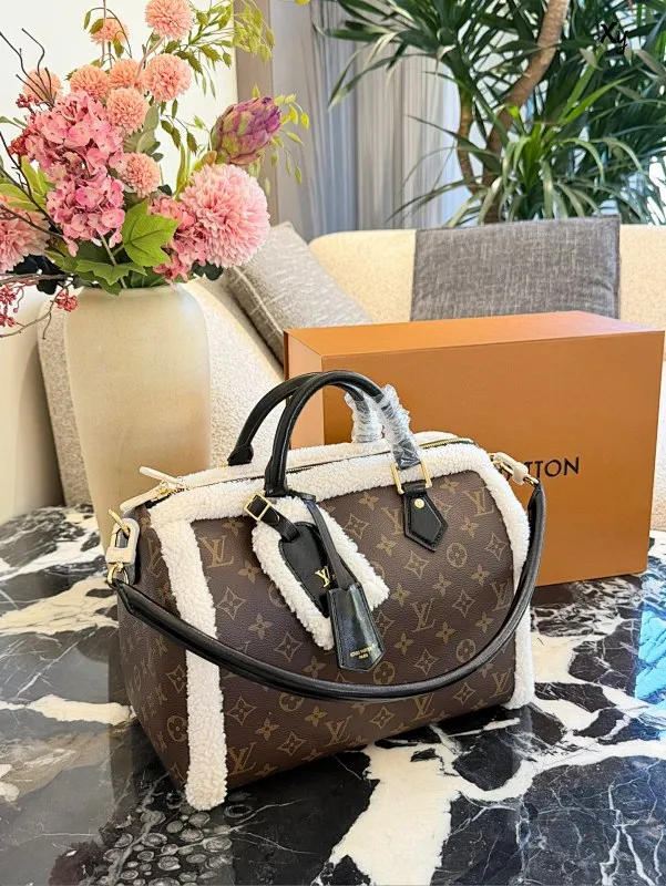 All Categories Official Website "Brand Women's Bags" Women's Bags 💙 LV 2025 New LVSpeedy Soft 30 Teddy Handbag