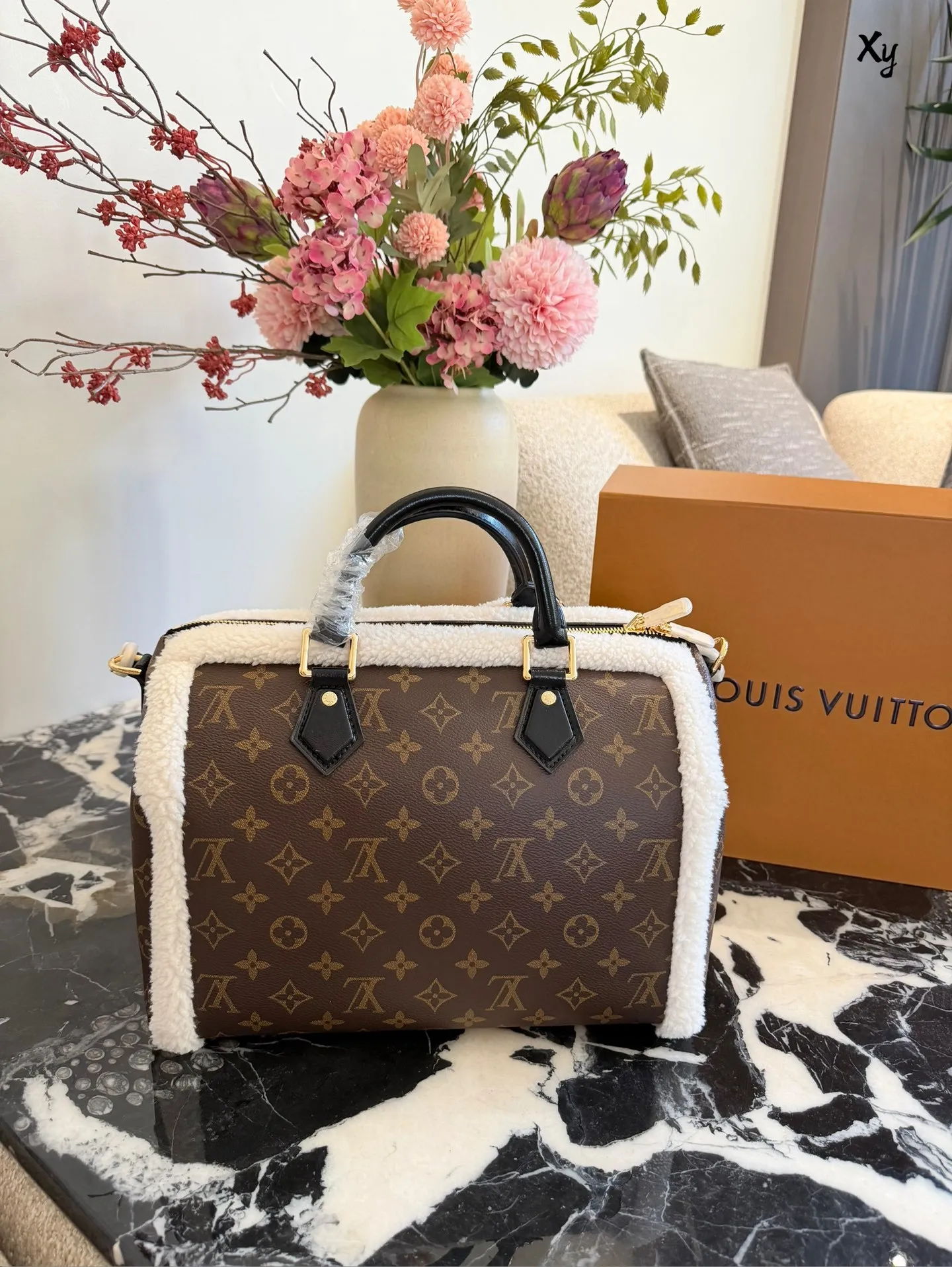 All Categories Official Website "Brand Women's Bags" Women's Bags 💙 LV 2025 New LVSpeedy Soft 30 Teddy Handbag