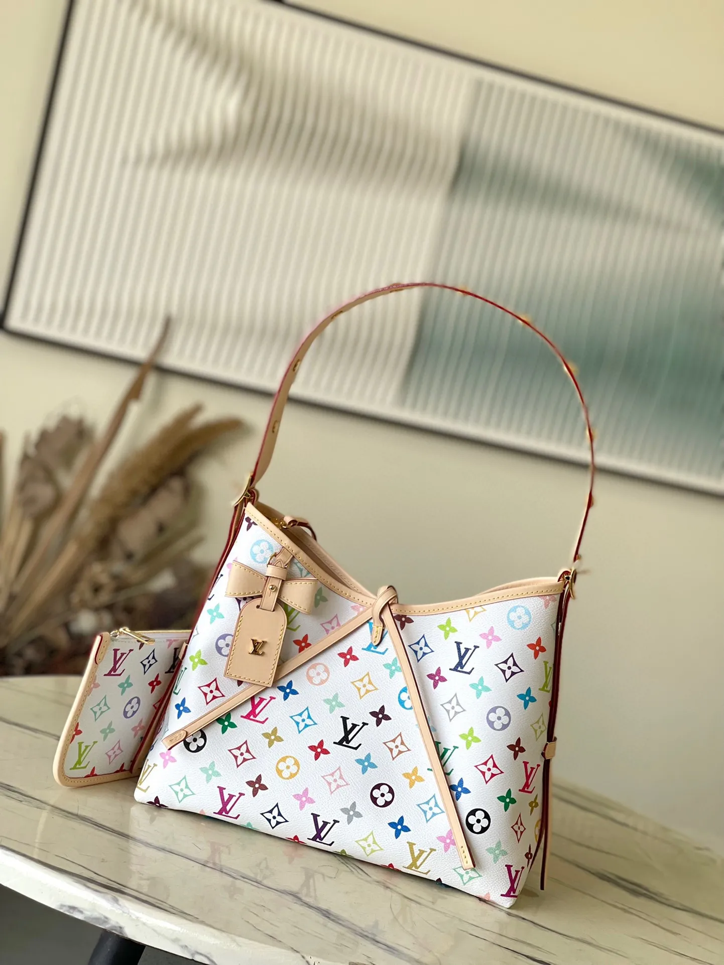 💰1260 (Steel Hardware) Top Original Order M13661 This small CarryAll handbag comes from the Louis Vuitton Calf leather trim creates a figure-hugging fit, and a designer plaque details the elegant bow. Dimensions: 29 × 24 × 12 cm