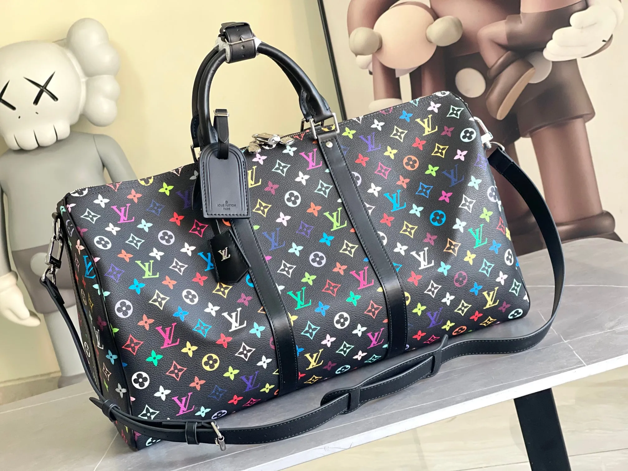 💰1180 The new top original order has arrived M13745 black color transcoding chip 33 color series LV2025 spring and summer and Takashi Murakami joint model Fashion is a cycle to celebrate the 20th anniversary of the joint name Size: 50.0X29.0X23.0cm