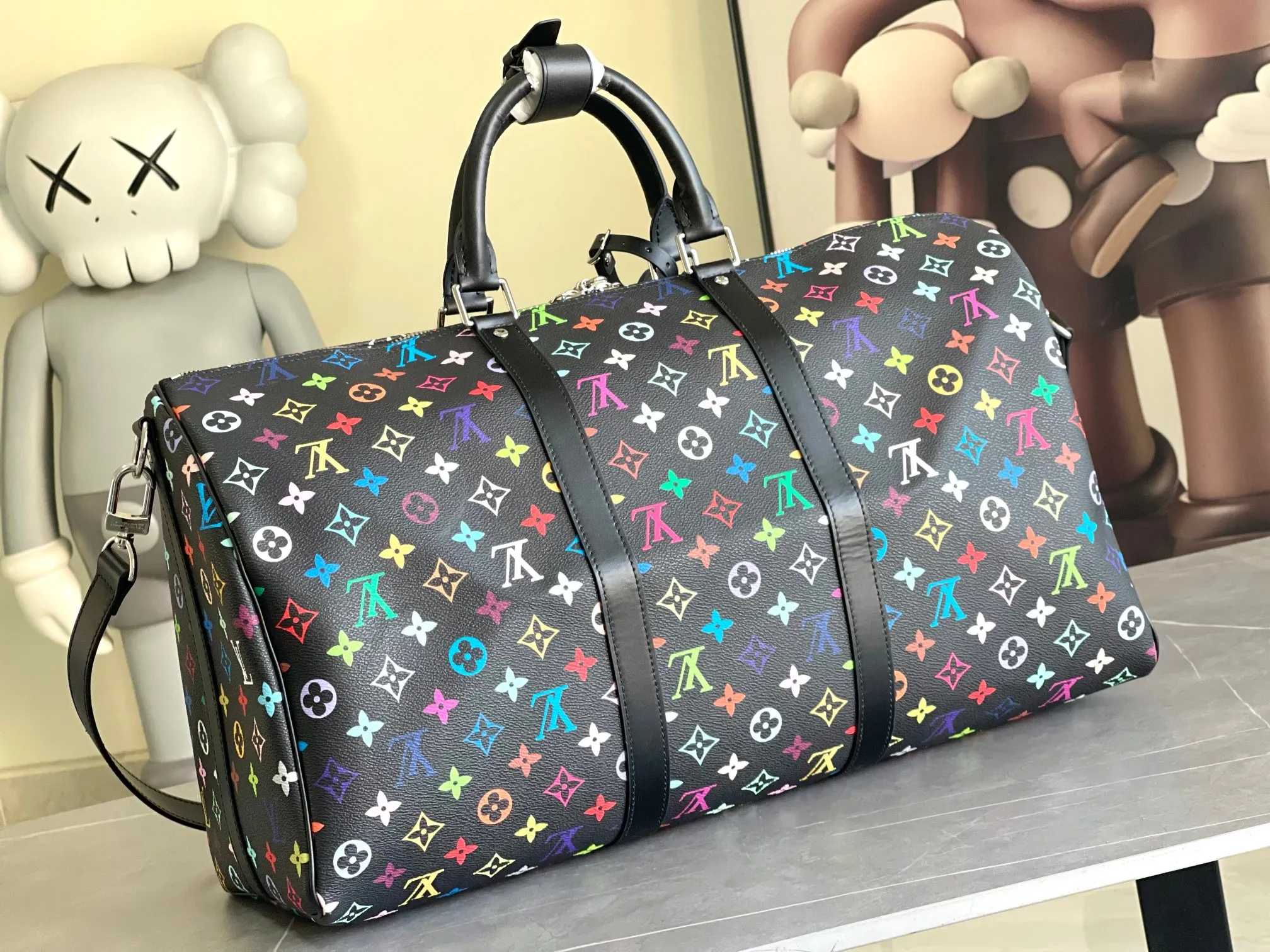 💰1180 The new top original order has arrived M13745 black color transcoding chip 33 color series LV2025 spring and summer and Takashi Murakami joint model Fashion is a cycle to celebrate the 20th anniversary of the joint name Size: 50.0X29.0X23.0cm