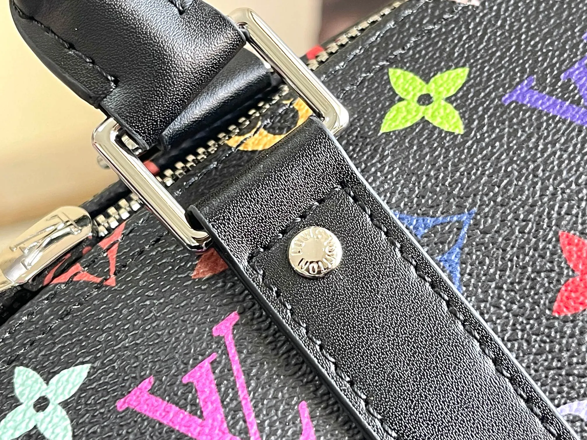 💰1180 The new top original order has arrived M13745 black color transcoding chip 33 color series LV2025 spring and summer and Takashi Murakami joint model Fashion is a cycle to celebrate the 20th anniversary of the joint name Size: 50.0X29.0X23.0cm