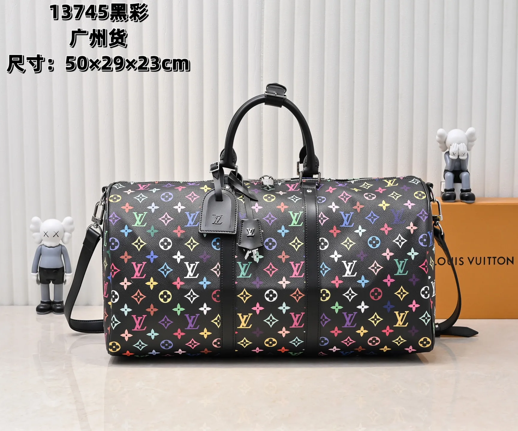 P💰440 new arrival M13745 41416 black color white color 33 color series LV2025 spring and summer and Takashi Murakami joint model Fashion is a cycle to celebrate the 20th anniversary of the joint name Size: 50.0X29.0X23.0cm