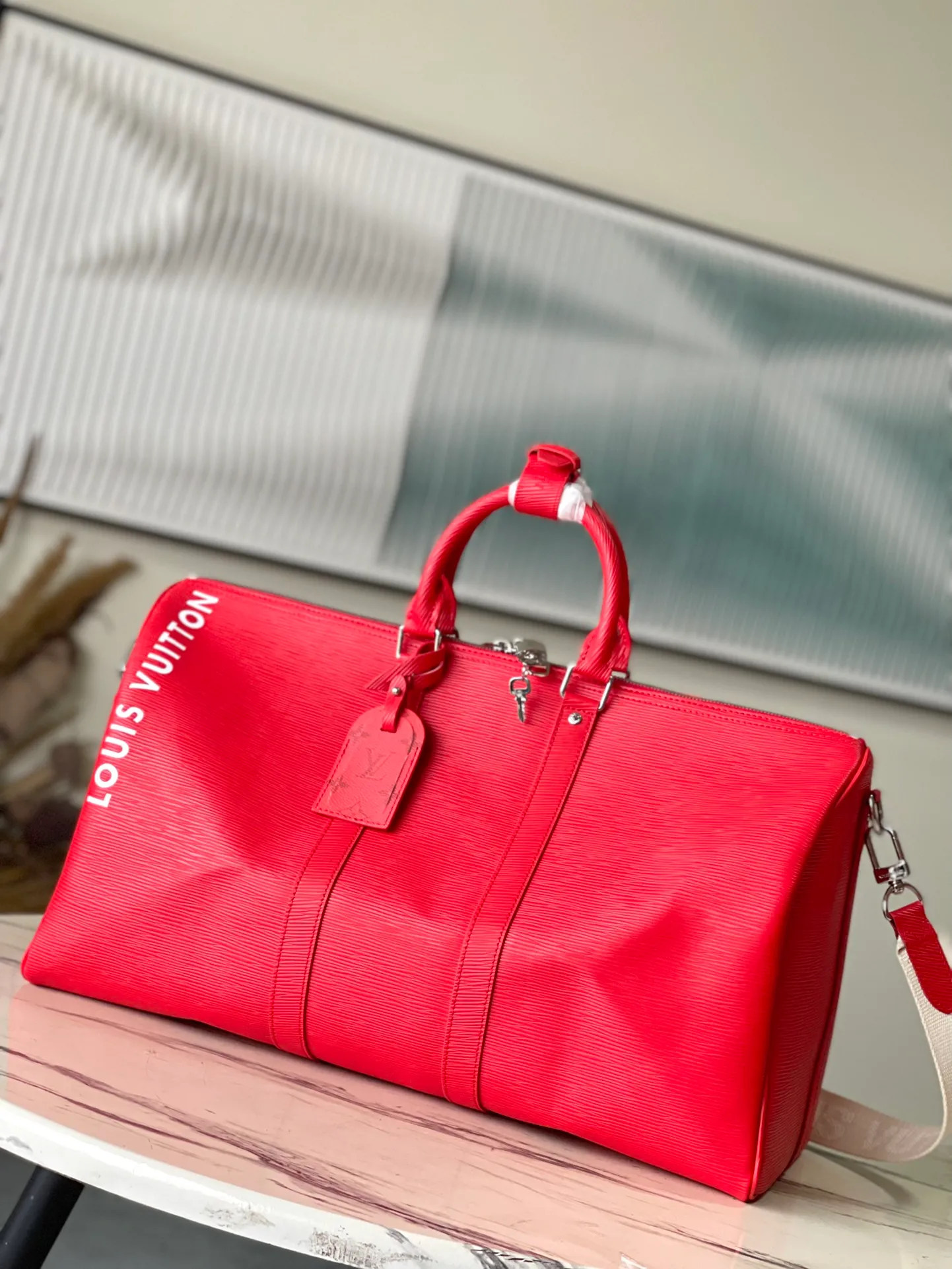 💰1560 (top layer leather) top original order M23721 This Keepall Bandouliere50 handbag is made of the brand's new Epi Dimensions: 50 × 29 × 23 cm