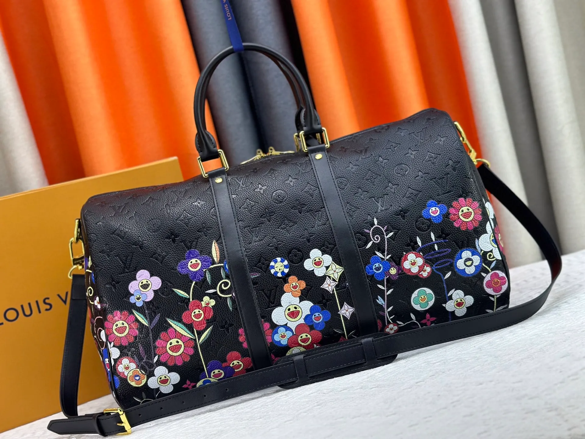 P360 new arrival M14182 M41416 LV2025 spring and summer joint model with Takashi Murakami Fashion is a cycle to celebrate the 20th anniversary of the joint brand Size: 50.0X27.0X20.0cm