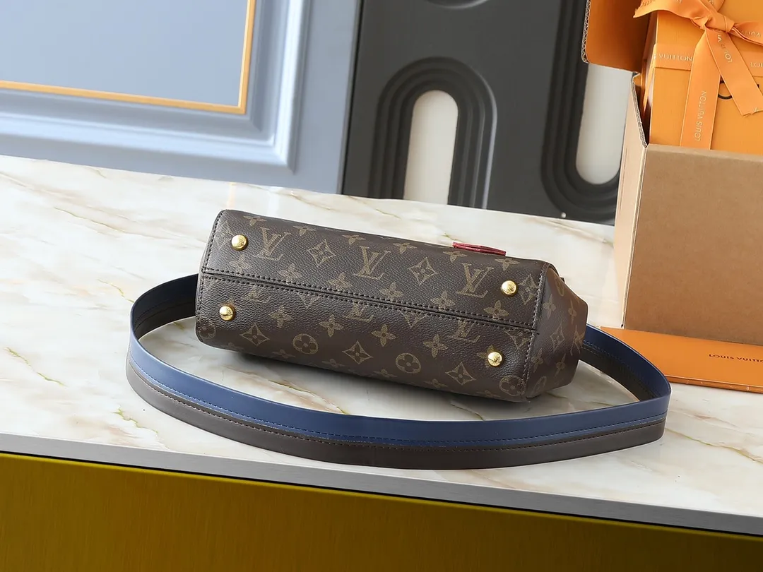💰260💰Upgraded from the original M42738 M44863. The pure structure and silhouette of this CLUNY BB handbag will never go out of style, and the straps adopt bright colors that are popular nowadays. The Cluny bag is very practical and is the ideal business bag. The top handle can meet the different requirements of hand carry and elbow carry, and the removable shoulder strap can also meet the requirements of shoulder carrying. Magnetic clasp keeps personal finances safely stored. 28.0x 20.0x 10.0cm