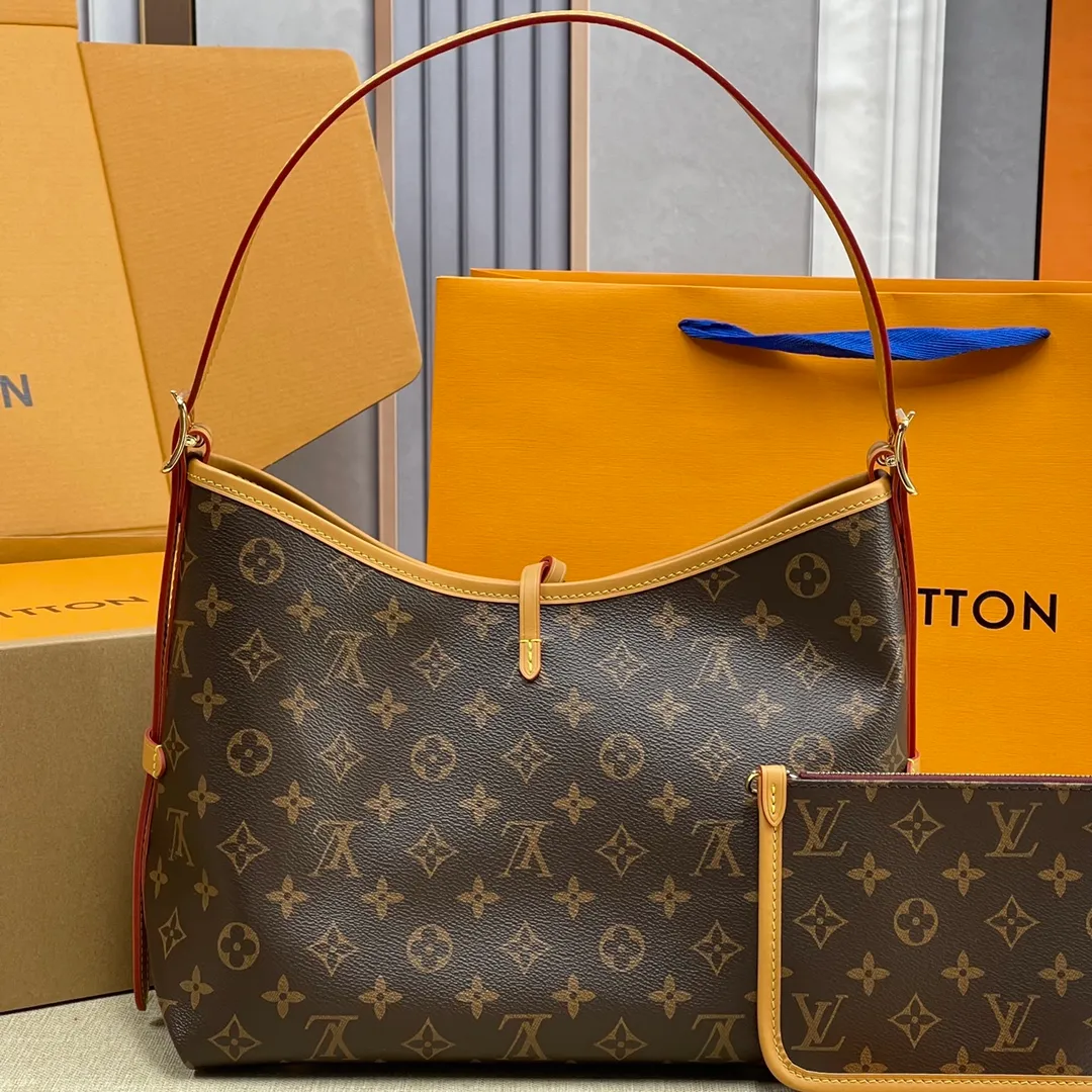 [Upgraded version] P500💰Upgraded version M46203 comes with gift box packaging💝🔘Carryall PM bag (small size) The most worth buying Carryall presbyopic series ~ It’s simply yyds! 👜The Carryall handbag adopts the consistent design of the Lv family hobo handbag in appearance; it also adds a girly bow element🎀 Equipped with a detachable zippered mini bag, 🉑️ it can be used as a coin purse or can be equipped with its own chain. With some decorations, it can become a new small bag. It is multi-purpose and super practical. As a functional commuting tote bag, the Carryall combines the advantages of durability, versatility and never goes out of style. It can be worn whether you are cool or lazy 😎 Dimensions: 29 x 24 x 12cm