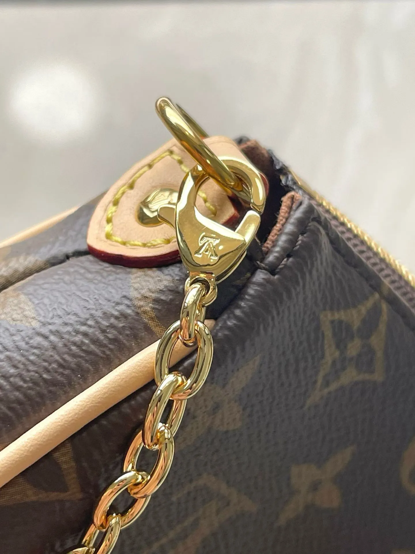 💰700 Top-quality original M13567 presbyopia This Pochette Eva handbag is made of the brand's Monogram canvas with contrasting leather trim, conveying elegance with unique touches. The engraved logo plate and detachable chain complement each other, and the shape is convenient for storing daily necessities such as a short wallet and cosmetics. 11 x 5 x 27 cm (H x W x Length).