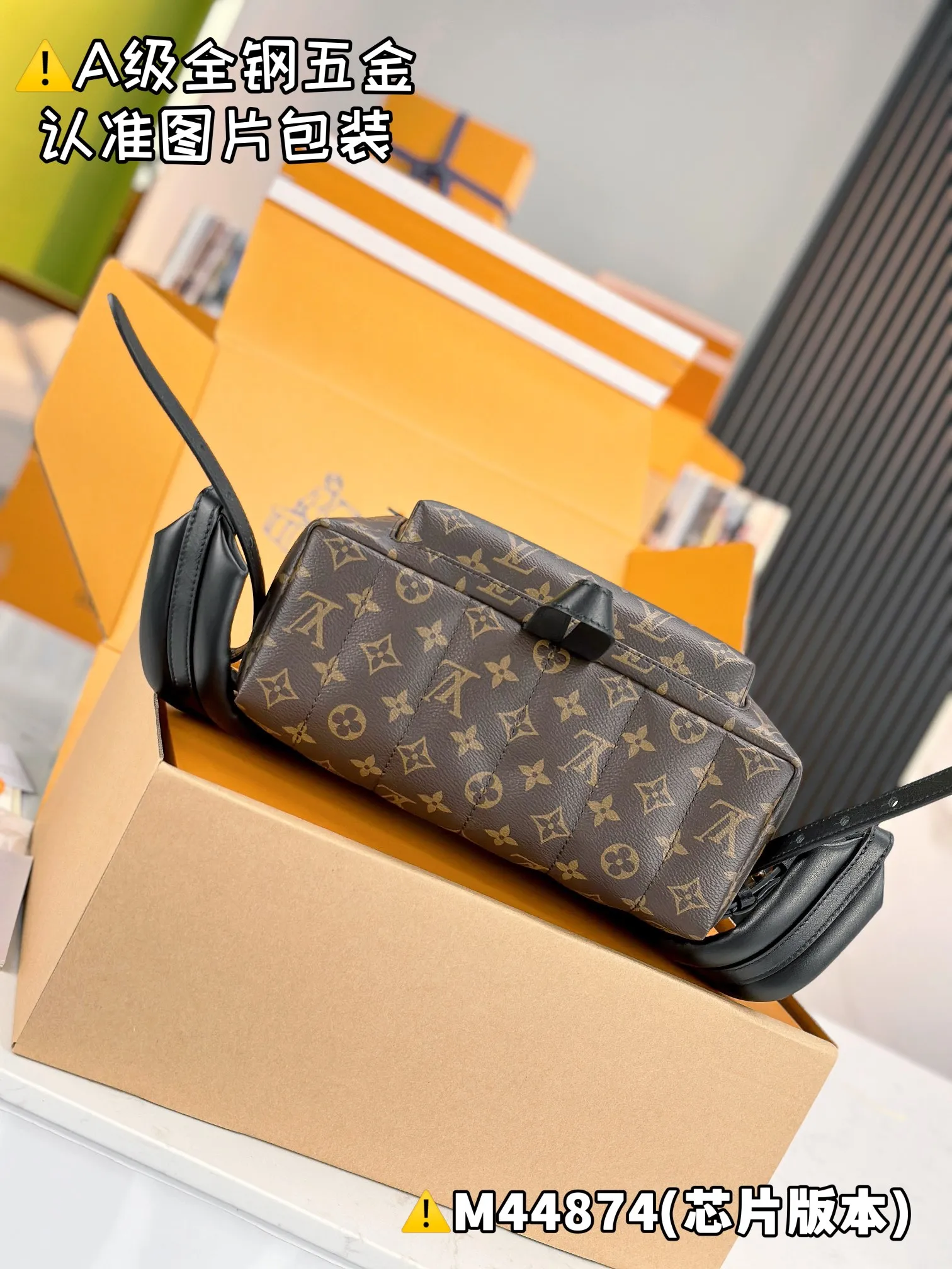 💰1960 [Authentic Grade] [Super Grade MB High Elastic Fabric] PALM SPRINGS Medium Backpack Model: M44874 Material: A+ grade all-steel hardware, imported high elastic fabric Packaging: Full set of special grade duty-free MB packaging Size: 30x33x16cm