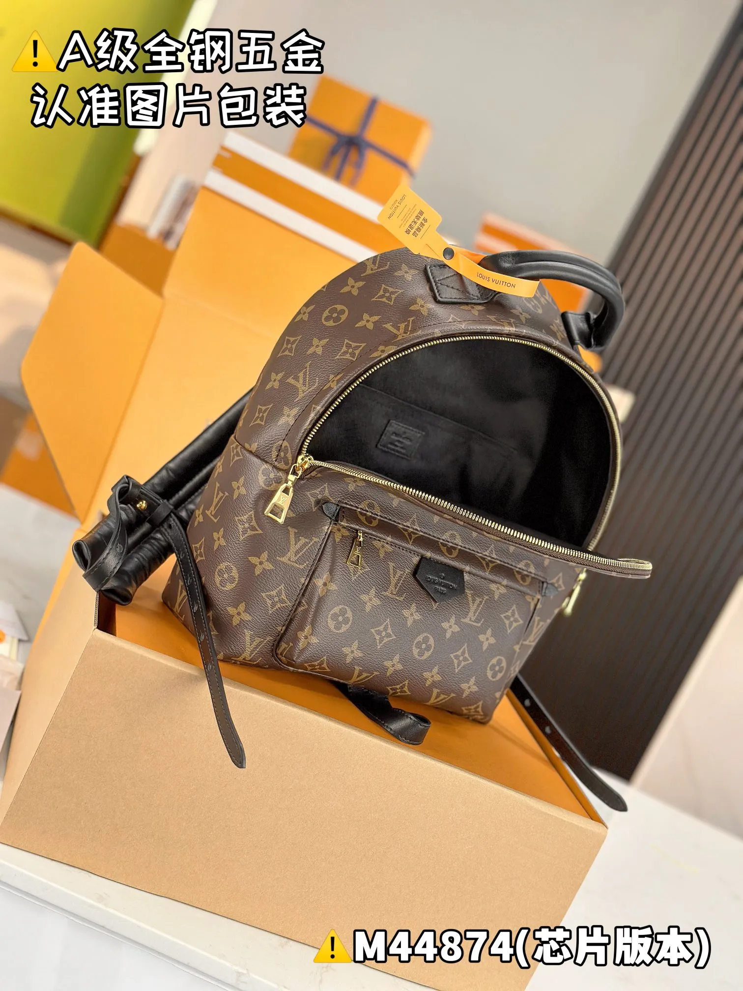 💰1960 [Authentic Grade] [Super Grade MB High Elastic Fabric] PALM SPRINGS Medium Backpack Model: M44874 Material: A+ grade all-steel hardware, imported high elastic fabric Packaging: Full set of special grade duty-free MB packaging Size: 30x33x16cm