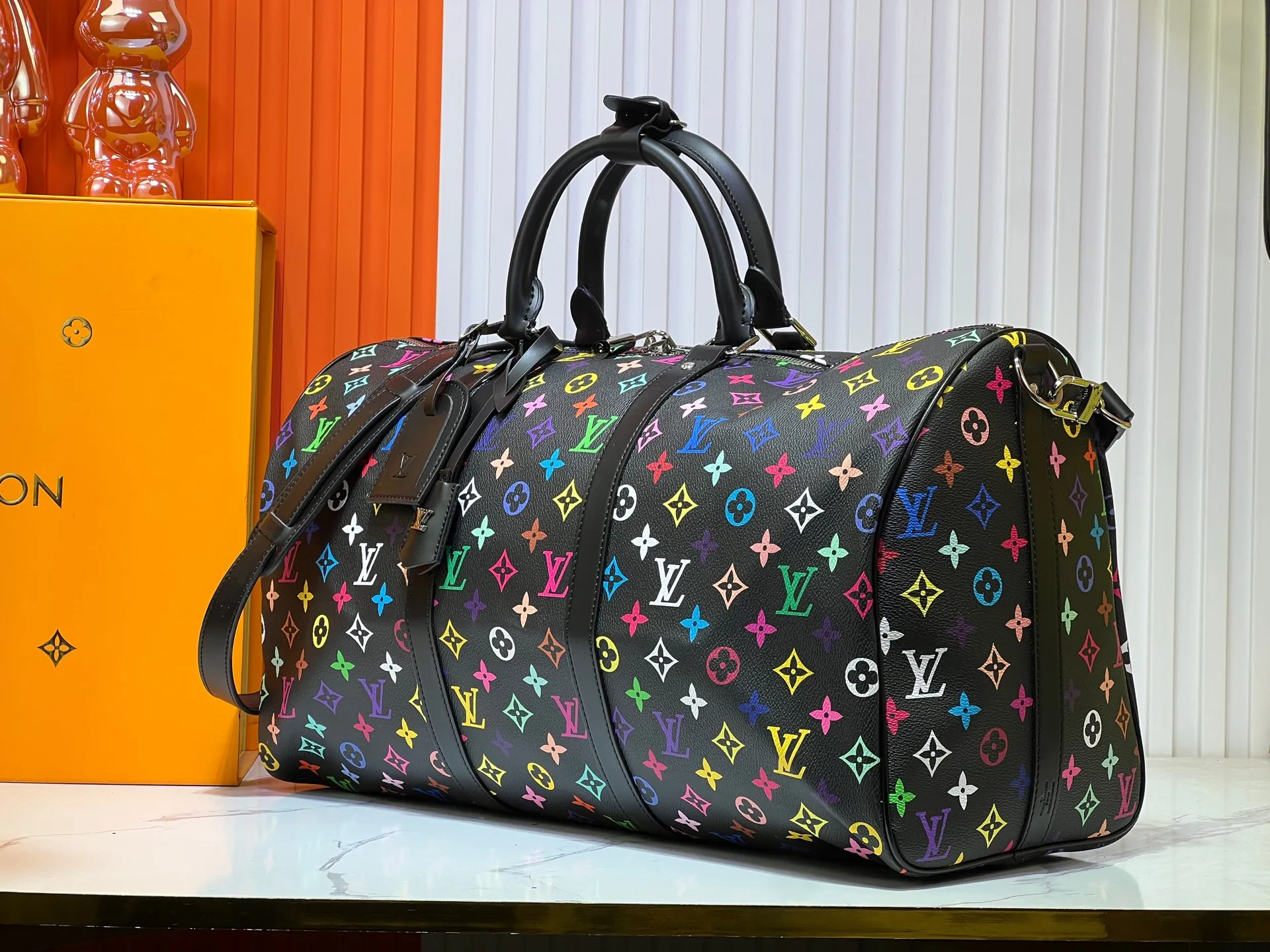 Batch 420💰New arrival M13745 41416 black color white color 33 color series LV2025 spring and summer and Takashi Murakami joint model Fashion is a cycle to celebrate the 20th anniversary of the joint name Size: 50.0X29.0X23.0cm