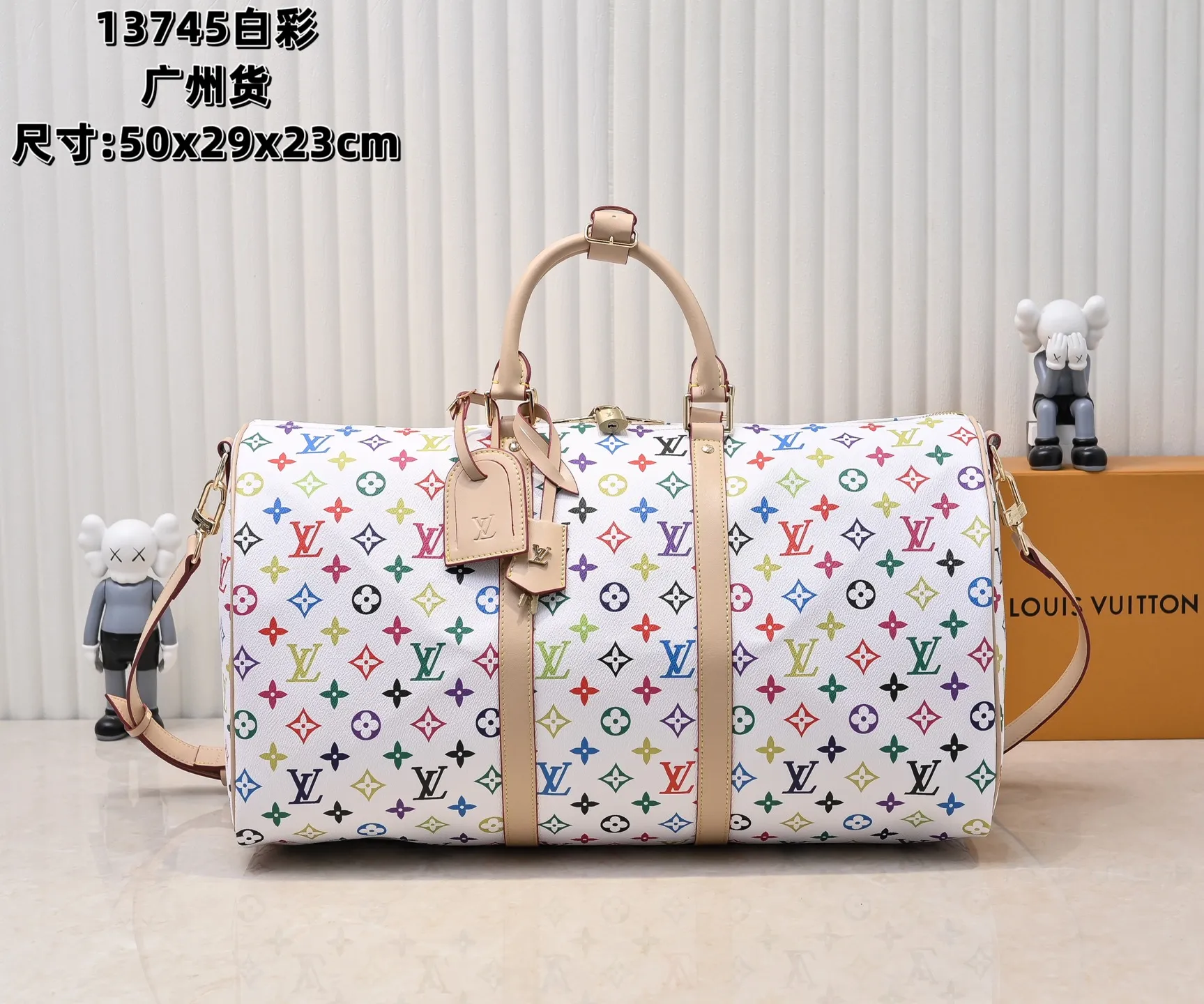 P💰440 new arrival M13745 41416 black color white color 33 color series LV2025 spring and summer and Takashi Murakami joint model Fashion is a cycle to celebrate the 20th anniversary of the joint name Size: 50.0X29.0X23.0cm