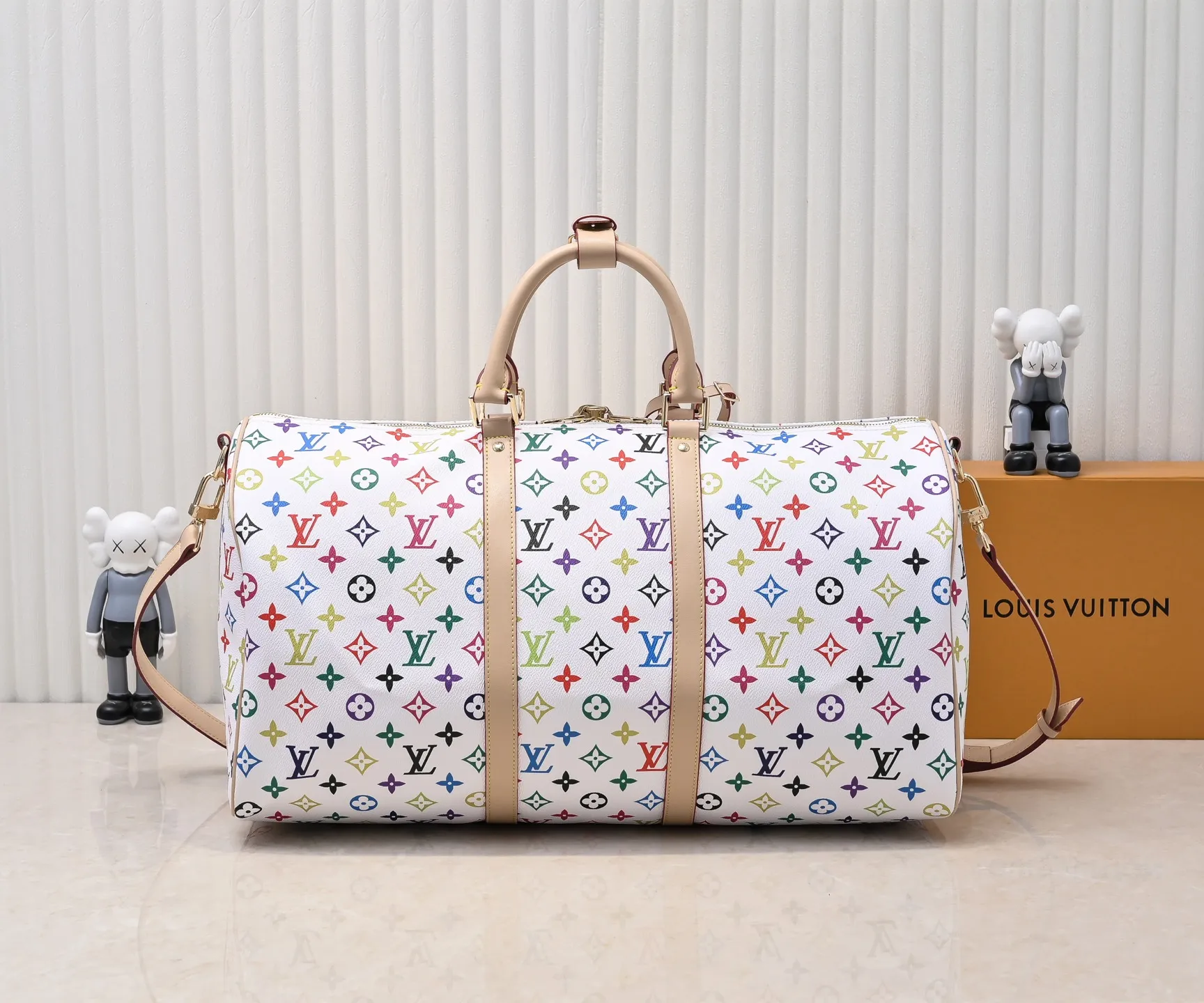P💰440 new arrival M13745 41416 black color white color 33 color series LV2025 spring and summer and Takashi Murakami joint model Fashion is a cycle to celebrate the 20th anniversary of the joint name Size: 50.0X29.0X23.0cm