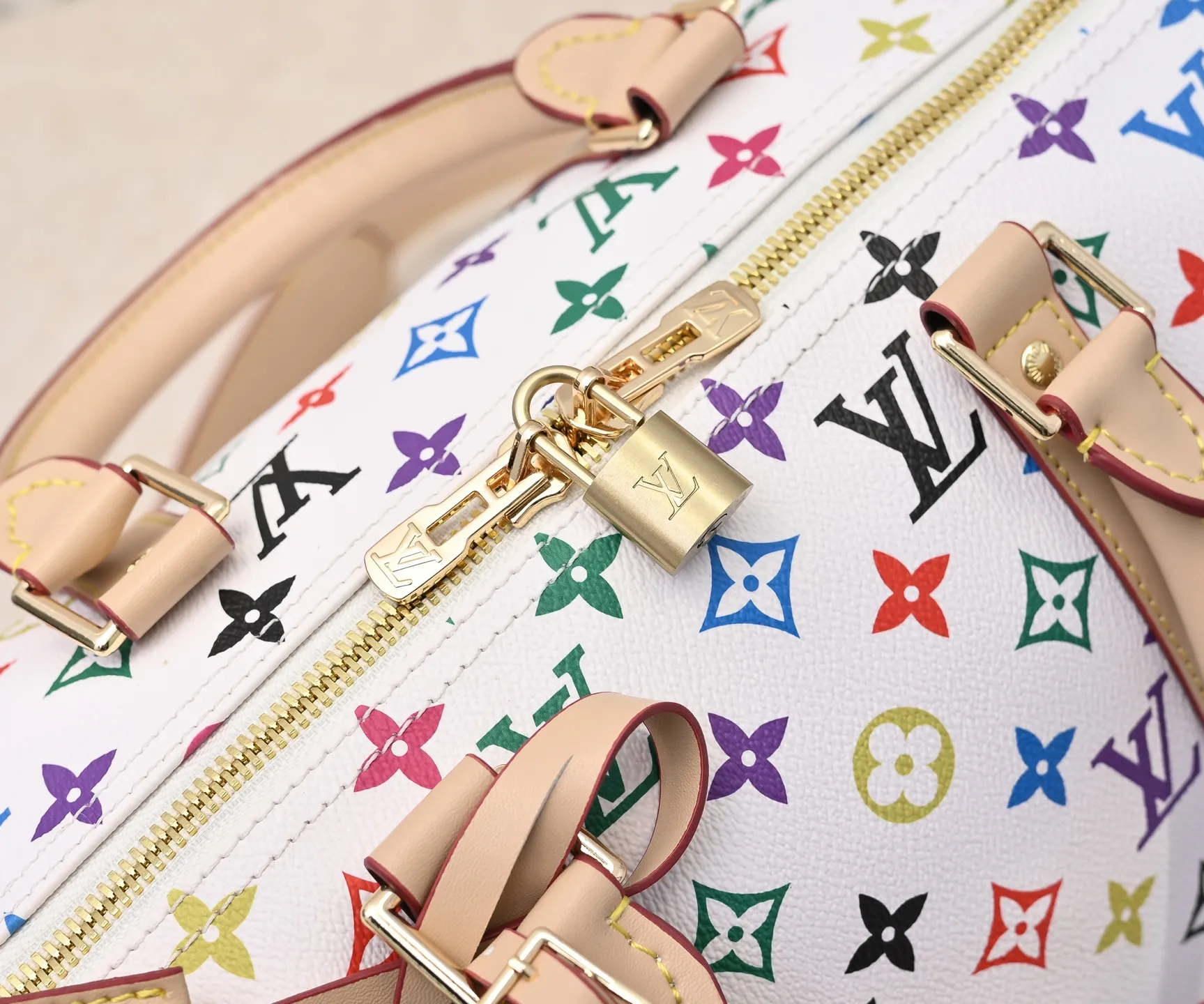 P💰440 new arrival M13745 41416 black color white color 33 color series LV2025 spring and summer and Takashi Murakami joint model Fashion is a cycle to celebrate the 20th anniversary of the joint name Size: 50.0X29.0X23.0cm