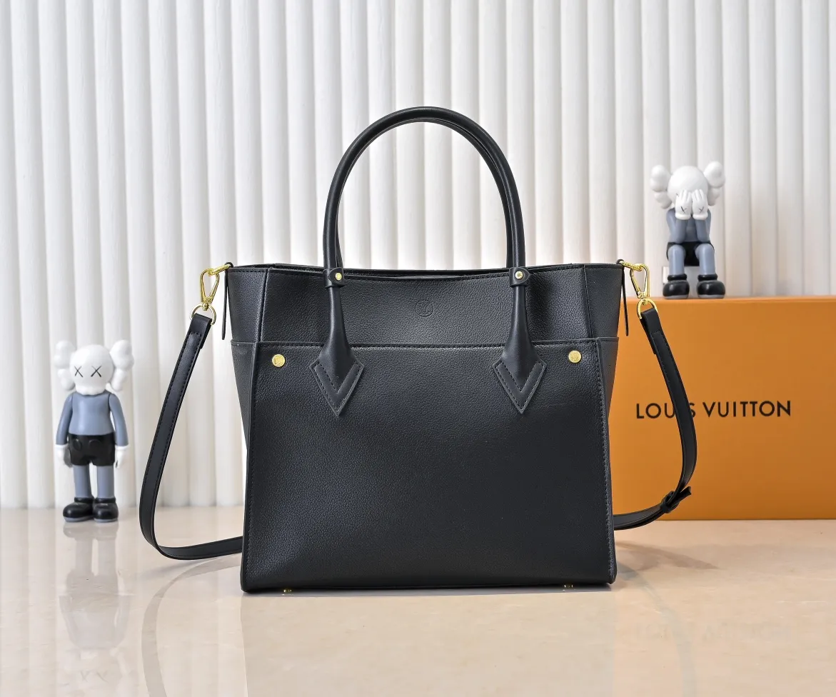 💰400💰Perforated Black Upgraded Original [M53826 Black Embroidery M53825 Apricot Embroidery M53824 MM53823 Presbyopia with Black]🔥On My Side handbag shows the elegant fusion of calfskin and classic Monogram canvas. Contrasting canvas shapes the large outer pocket, creating a trompe l'oeil effect as if two handbags merge into one. Plenty of space can easily accommodate office needs, and the adjustable shoulder strap allows for a cross-body style. Dimensions: 30.5 x 24.5 x 14 cm (Length x Height x Width) - Calfskin and Monogram coated canvas - Cowhide leather trim - Microfiber lining - 2 top handles for hand or elbow carry - Adjustable shoulder strap for shoulder or cross-body wear - Lock closure - 2 outer pockets with magnetic closure - Zip pocket - 1 patch pocket