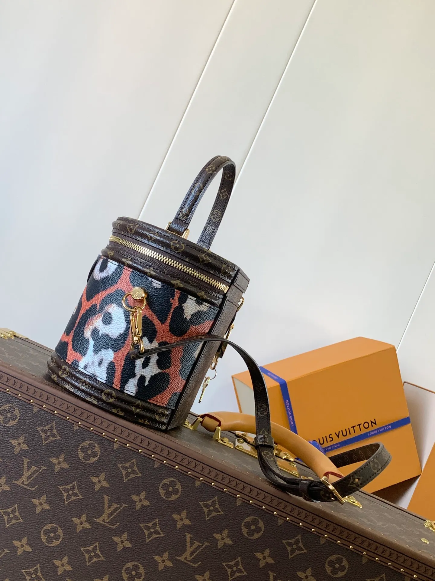 💰1020 Top original order, transcoding chip M13846 color M43986 VANITY handbag. Drawing on the shape of the historic LV Cannes cosmetic case. Women's wear artistic director Nicolas Ghesquière recreates the classic charm of the past with this semi-rigid handbag. Small size. Monogram and Monogram Reverse coated canvas mixed fabrics. An appearance design full of Louis Vuitton's traditional features. Very elegant. Equipped with top handles and removable leather shoulder straps. Provides multiple carrying methods size 15x17x15cm Collapse