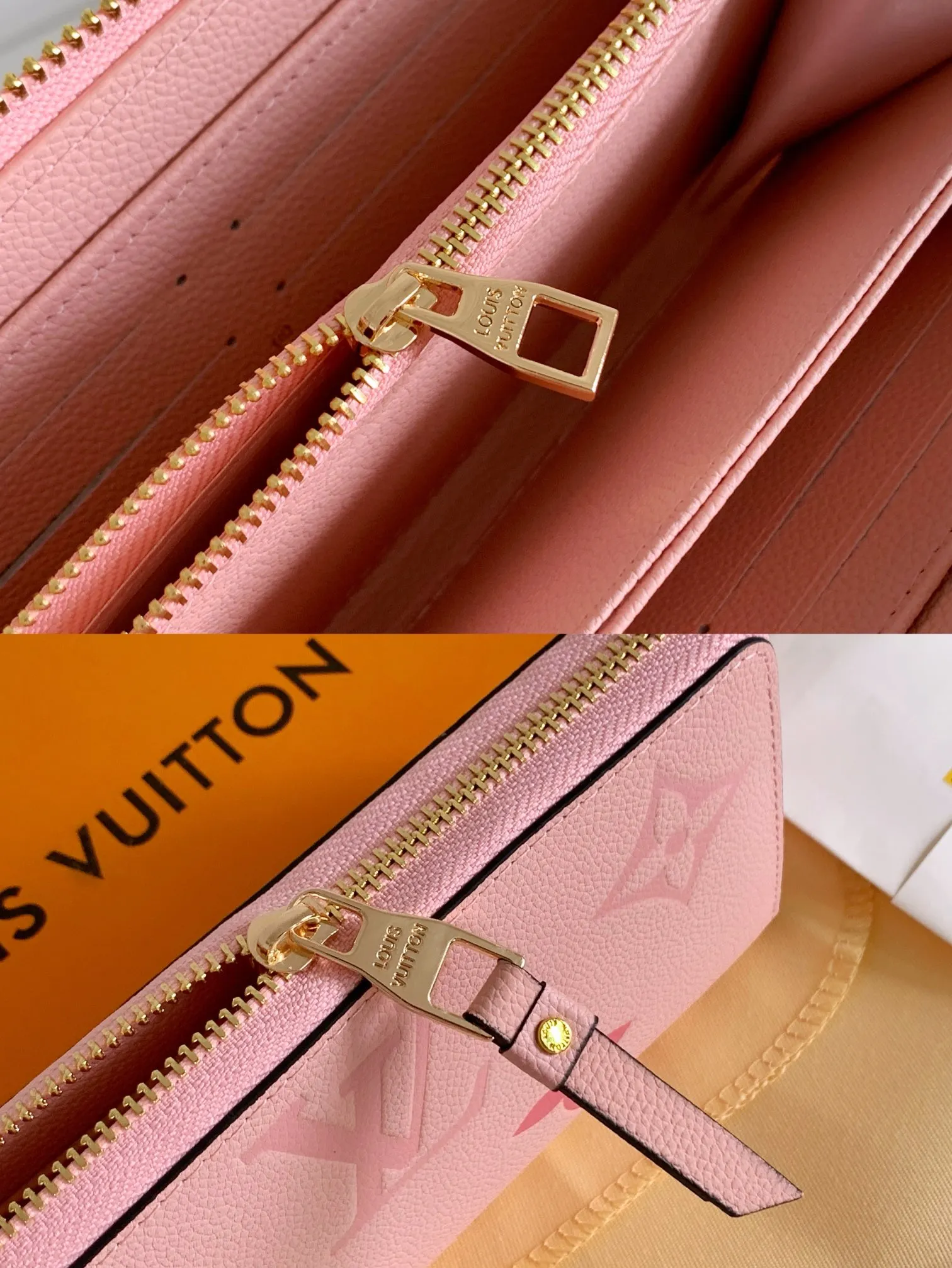 💰150 Top Original 💎 By The Pool Series Zipper Wallet Made of Monogram Empreinte leather, it reinterprets Louis Vuitton's classic zipper wallet and is embellished with a low-key gradient Monogram embossed pattern. The 2021 summer collection includes accessories, leather goods and fashion. This special edition wallet is loved for its stylish, practical and all-in-one design. Model: M80402 Size: 19.5*10.5*2.5cm