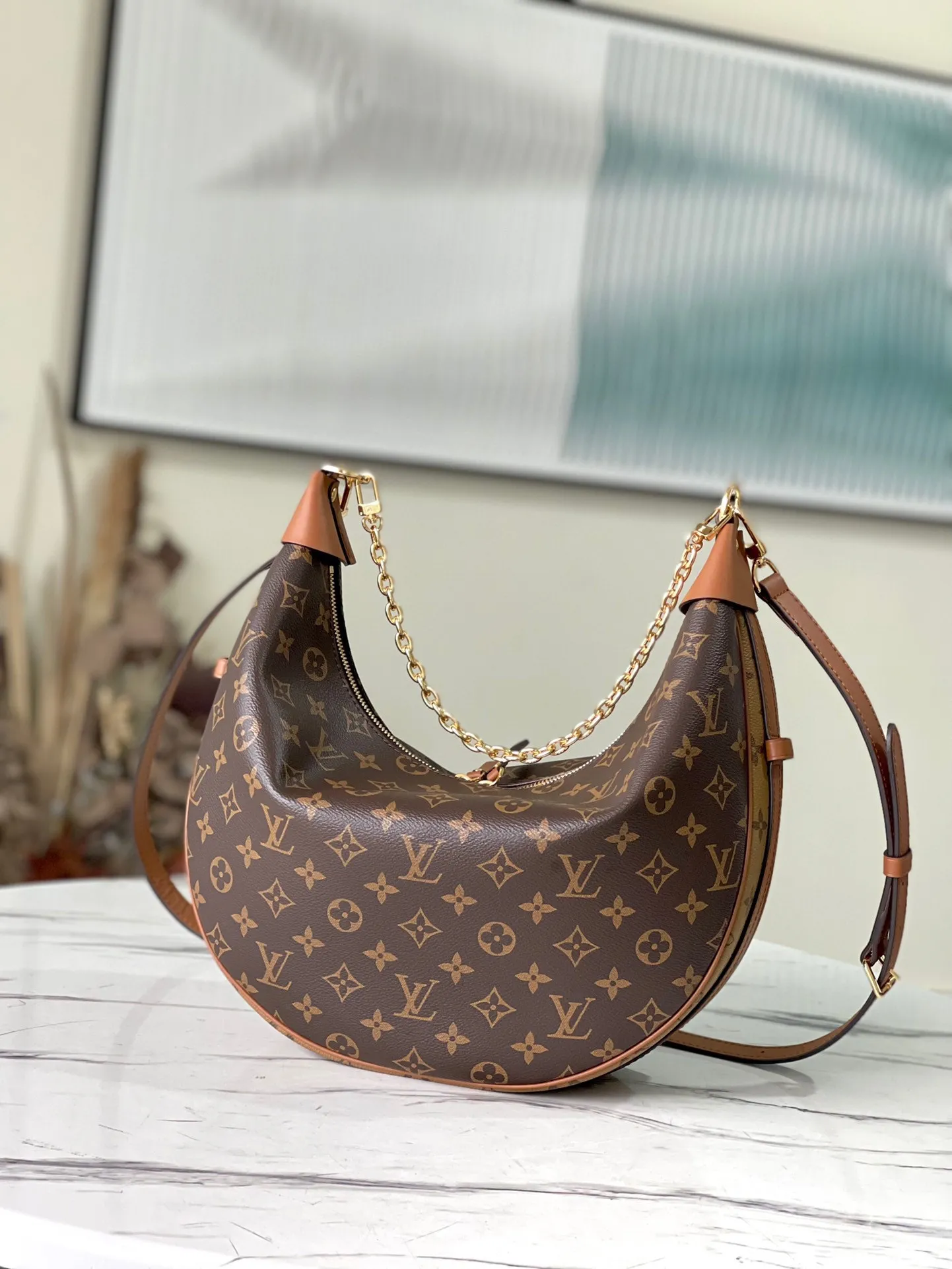 💰860 Top original order M46311 2022 catwalk model Big Moon bag Classic presbyopia with yellow flower Marel second-hand bag The recent second-hand bag style can not be said to be any more🔥, the size is very suitable! The shape is also very special. The shoulder straps are very comfortable and will not strangle the shoulders. It is both beautiful and practical. Dimensions: 38.30.10 cm