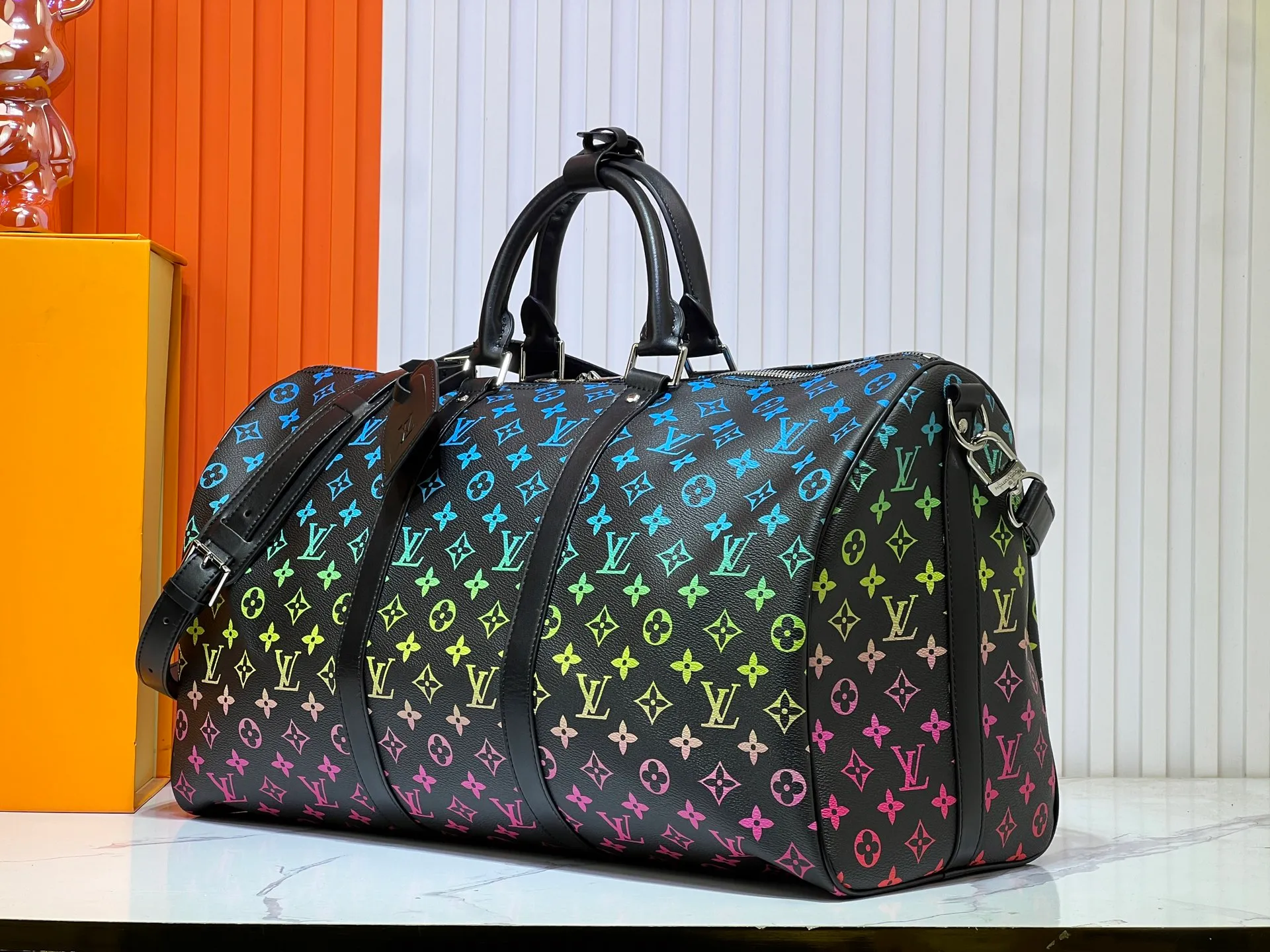 Batch 420💰New arrival M13745 41416 Gradient three-color series LV2025 spring and summer and Takashi Murakami joint model Fashion is a cycle to celebrate the 20th anniversary of the joint brand Size: 50.0X29.0X23.0cm