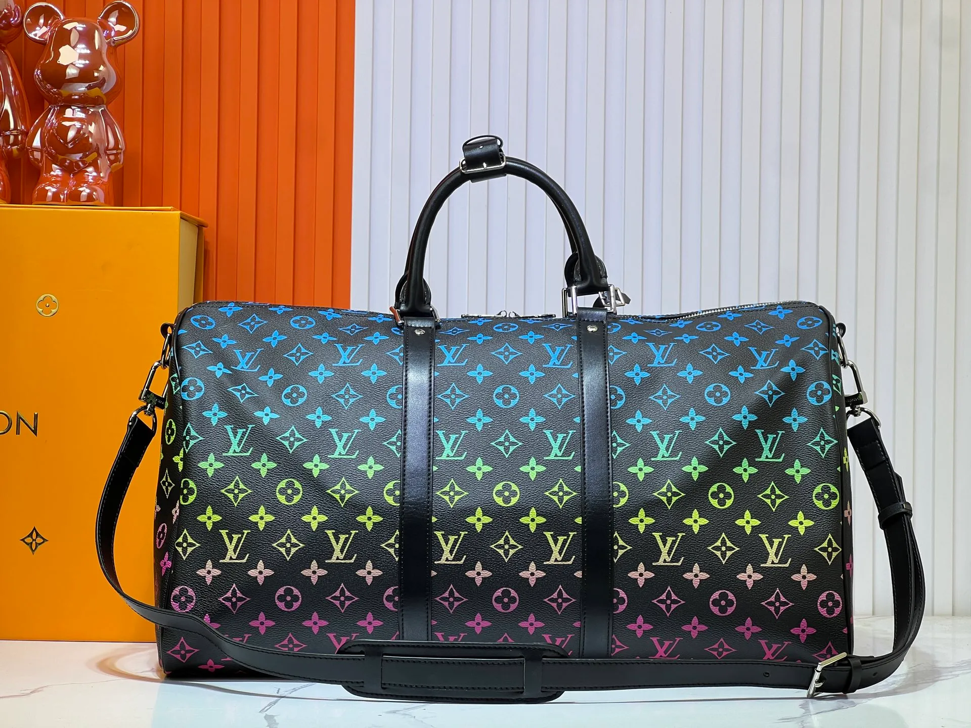 Batch 420💰New arrival M13745 41416 Gradient three-color series LV2025 spring and summer and Takashi Murakami joint model Fashion is a cycle to celebrate the 20th anniversary of the joint brand Size: 50.0X29.0X23.0cm