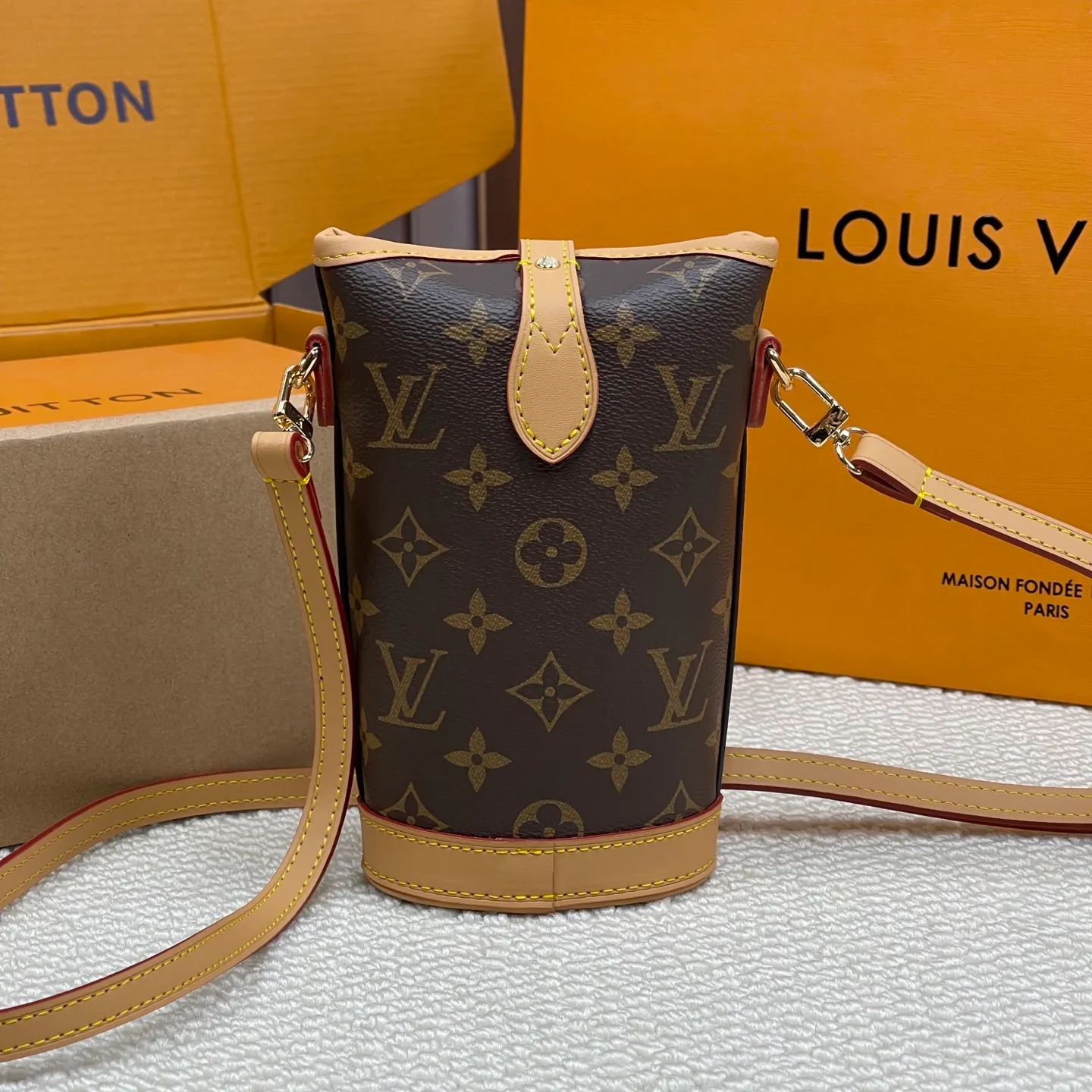[Upgraded Version] P440¥👇 Hot Selling Latest Fold Me Mini French Fries Bag Model M80874 Mini Ice Cream Cone Upgraded Version·High Quality·With Gift Box🎁Packaging🍦Size 14.5*18*6.5👠