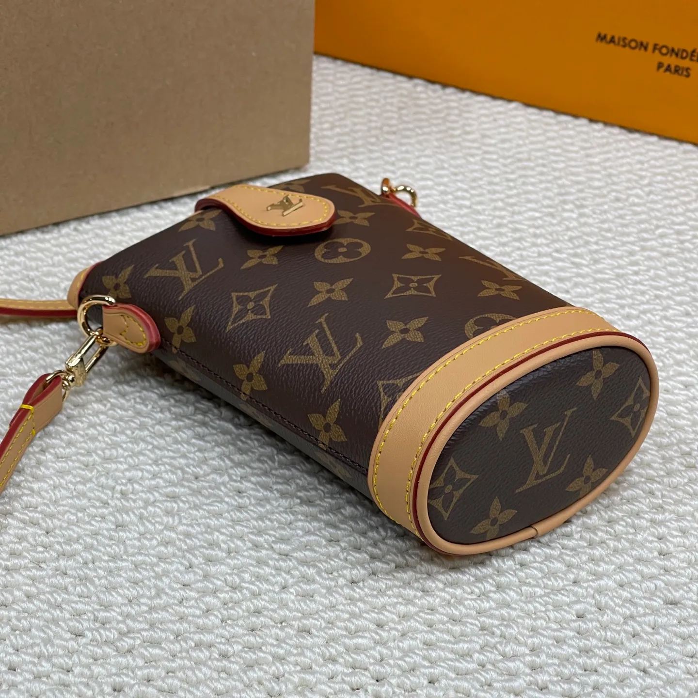 [Upgraded Version] P440¥👇 Hot Selling Latest Fold Me Mini French Fries Bag Model M80874 Mini Ice Cream Cone Upgraded Version·High Quality·With Gift Box🎁Packaging🍦Size 14.5*18*6.5👠