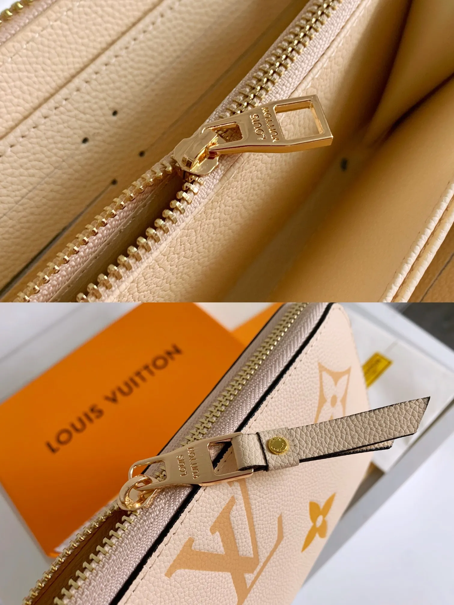 💰150 Top Original 💎 By The Pool Series Zipper Wallet Made of Monogram Empreinte leather, it reinterprets Louis Vuitton's classic zipper wallet and is embellished with a low-key gradient Monogram embossed pattern. The 2021 summer collection includes accessories, leather goods and fashion. This special edition wallet is loved for its stylish, practical and all-in-one design. Model: M80402 Size: 19.5*10.5*2.5cm