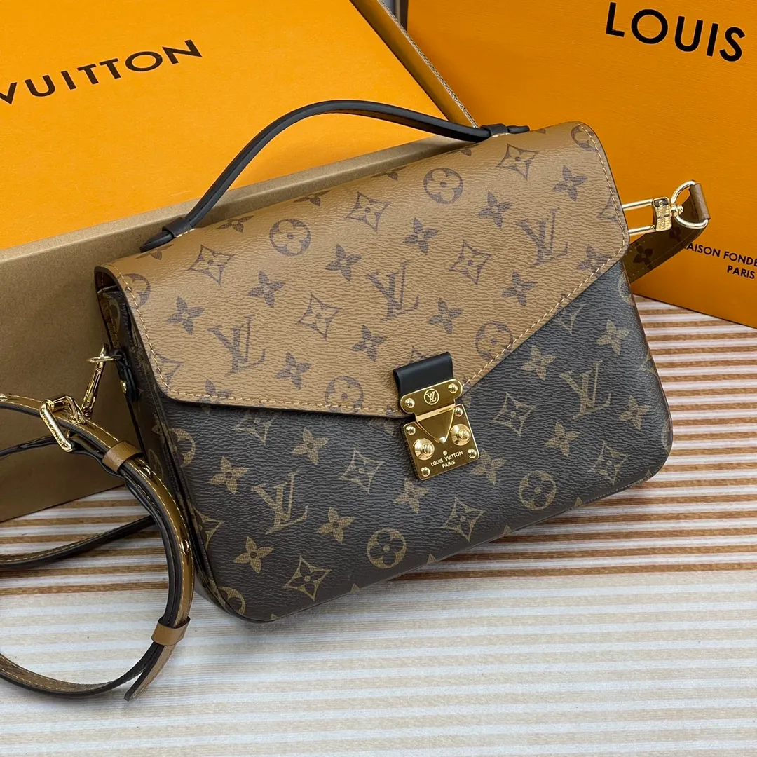 [Upgraded version] P640🐶Upgraded version. High quality. Semi-steel hardware. ❣️With complete packaging⚜️M44876 Yellow Flower The latest version is shipped. The compact shape of the Métis handbag exudes elegance. Made of soft Monogram canvas, compact size with many practical pockets and compartments Dimensions: 25 x 19 x 9 cm