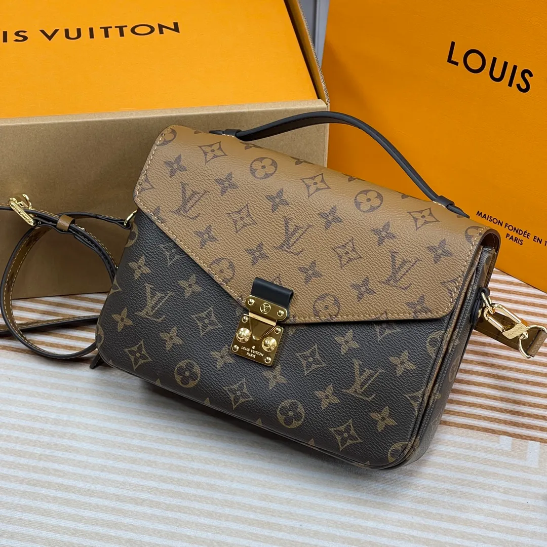 [Upgraded version] P640🐶Upgraded version. High quality. Semi-steel hardware. ❣️With complete packaging⚜️M44876 Yellow Flower The latest version is shipped. The compact shape of the Métis handbag exudes elegance. Made of soft Monogram canvas, compact size with many practical pockets and compartments Dimensions: 25 x 19 x 9 cm