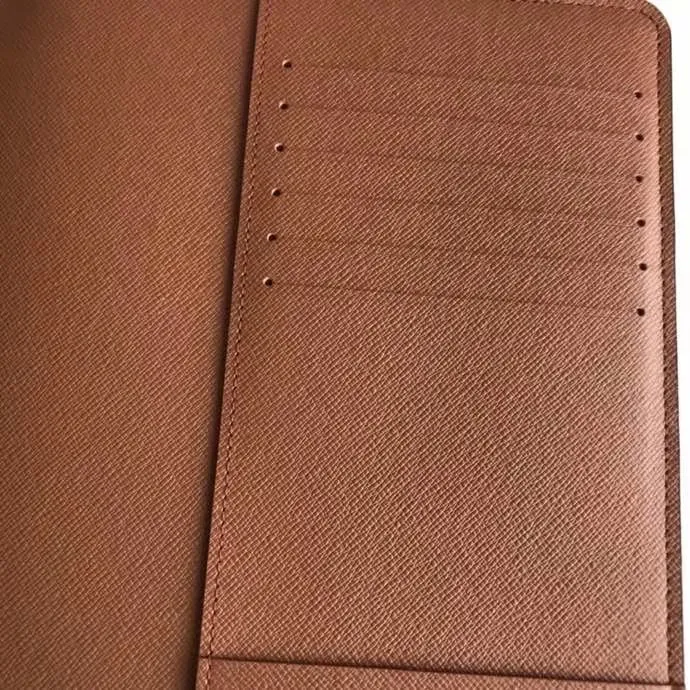 P140💰 4070🔥Hot model Extra large check holder Notebook cover 6 card slots Cowhide ➕ Lv special fabric, with box Size about 18cm Number: 20100/21065