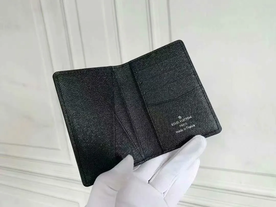 P90 Small Card Holder Louis Vuitton's pocket leather wallet has seven compartments, which can hold credit cards, bus cards, business cards, and even city maps. Damier canvas, leather-bound - two credit card compartments - four inner compartments - one outer compartment. Model M63144 Size 7X11.