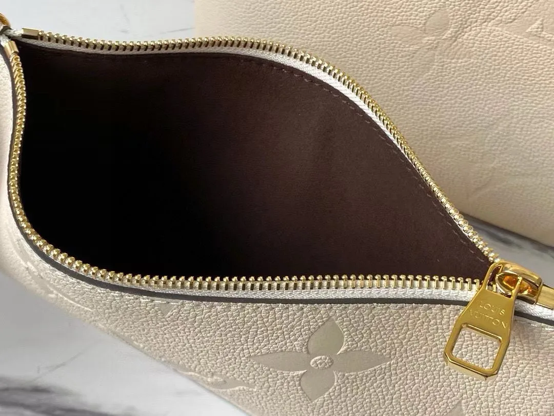 💰1180 (top layer leather) Overseas top original order M45684 Cream White This Neverfull medium handbag is made of Monogram Empreinte soft embossed leather. Tighten the straps on both sides, and the ample capacity can also be transformed into a compact urban handbag; the long handle allows you to switch between shoulder and elbow carry. Dimensions: 31 x 28 x 14 cm