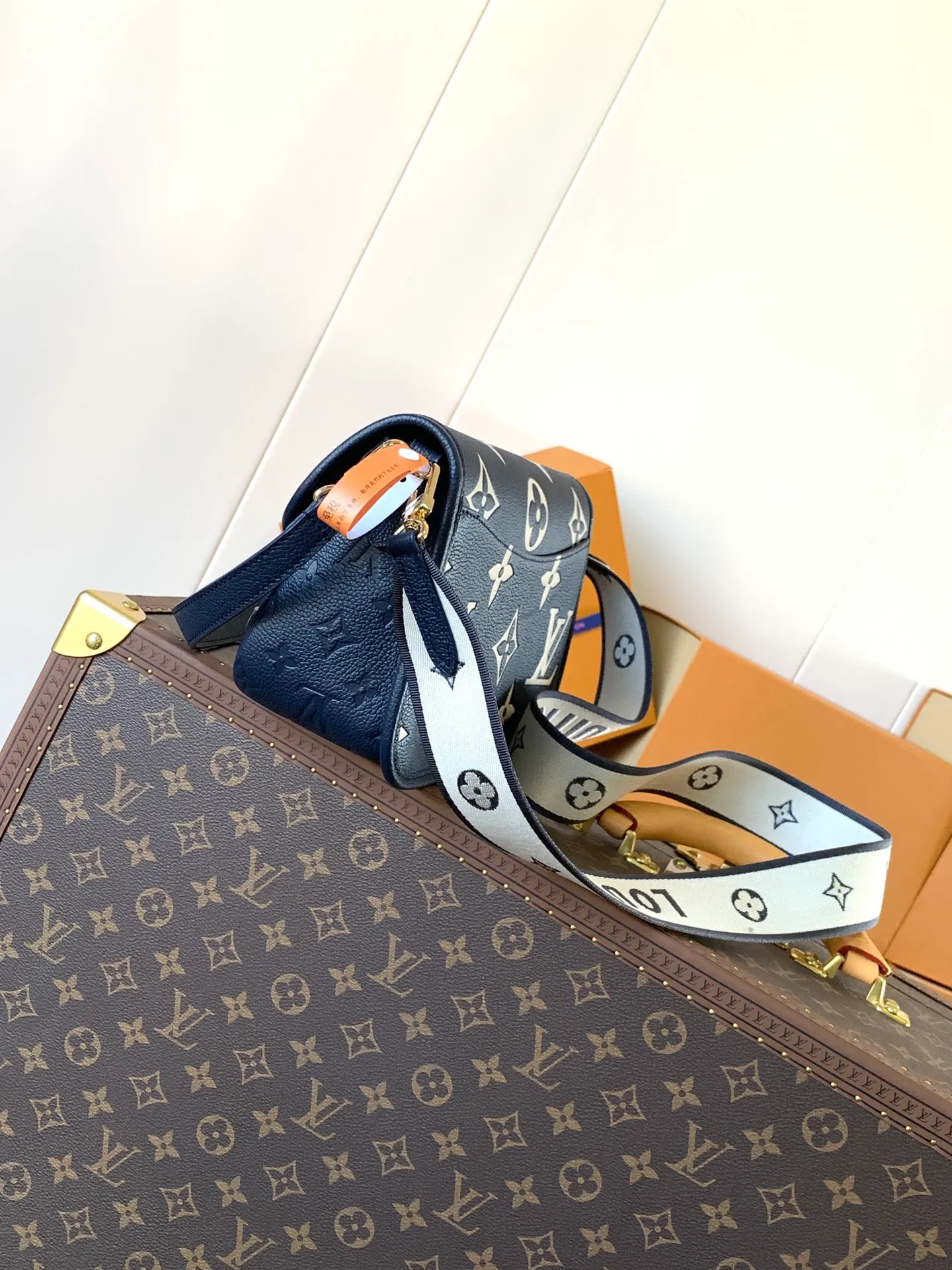 💰1100 (top layer leather) top original order transcoding chip custom first layer imported leather M47161 blue M46846 haze blue M46386 black M46388 off-white M46583 apricot silk screen This Diane handbag is based on Louis Vuitton's classic Monogram The Empreinte embossed leather has the brand logo woven into the detachable wide jacquard shoulder strap. In addition to the detachable leather shoulder strap, it adds a cross-body option, which can flexibly match the elegant style or the dynamic style. Dimensions: 23 × 16 × 8.5 cm