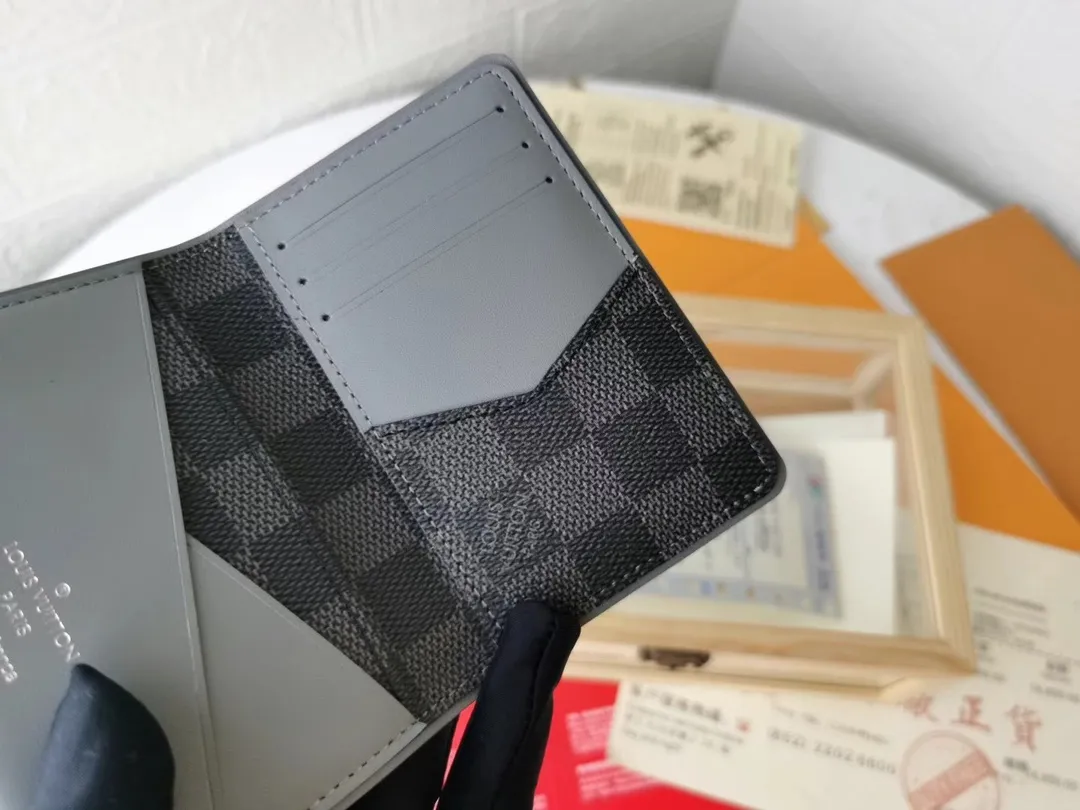 P110💰Top Original💎N63144 black check with yellow, this pocket wallet combines the elegance of Damier Graphite canvas with the delicate texture of Epi leather, with stripes emblazoned with the Louis Vuitton logo. The elegant design can accommodate credit cards, banknotes and receipts, making it suitable for daily carrying or gift giving. Detailed Features 8.0 x 11.0 x 1.0 cm (L x H x W) Epi leather and Damier Graphite coated canvas Coated cowhide leather trim Cowhide lining, card compartment, inner pocket, outer patch pocket This product is made in one of France, Spain, Italy and the United States