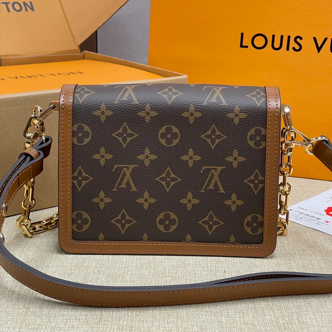 [Upgraded version] P560💰Upgraded version, with complete packaging M44580 L home new version of Daphne with chain ➕ shoulder strap This model has high quality matching details and ⚠️matching hardware! The addition of hardware buckles makes it more stable and fully upgraded! ! ! [Rose] size 20*15*9