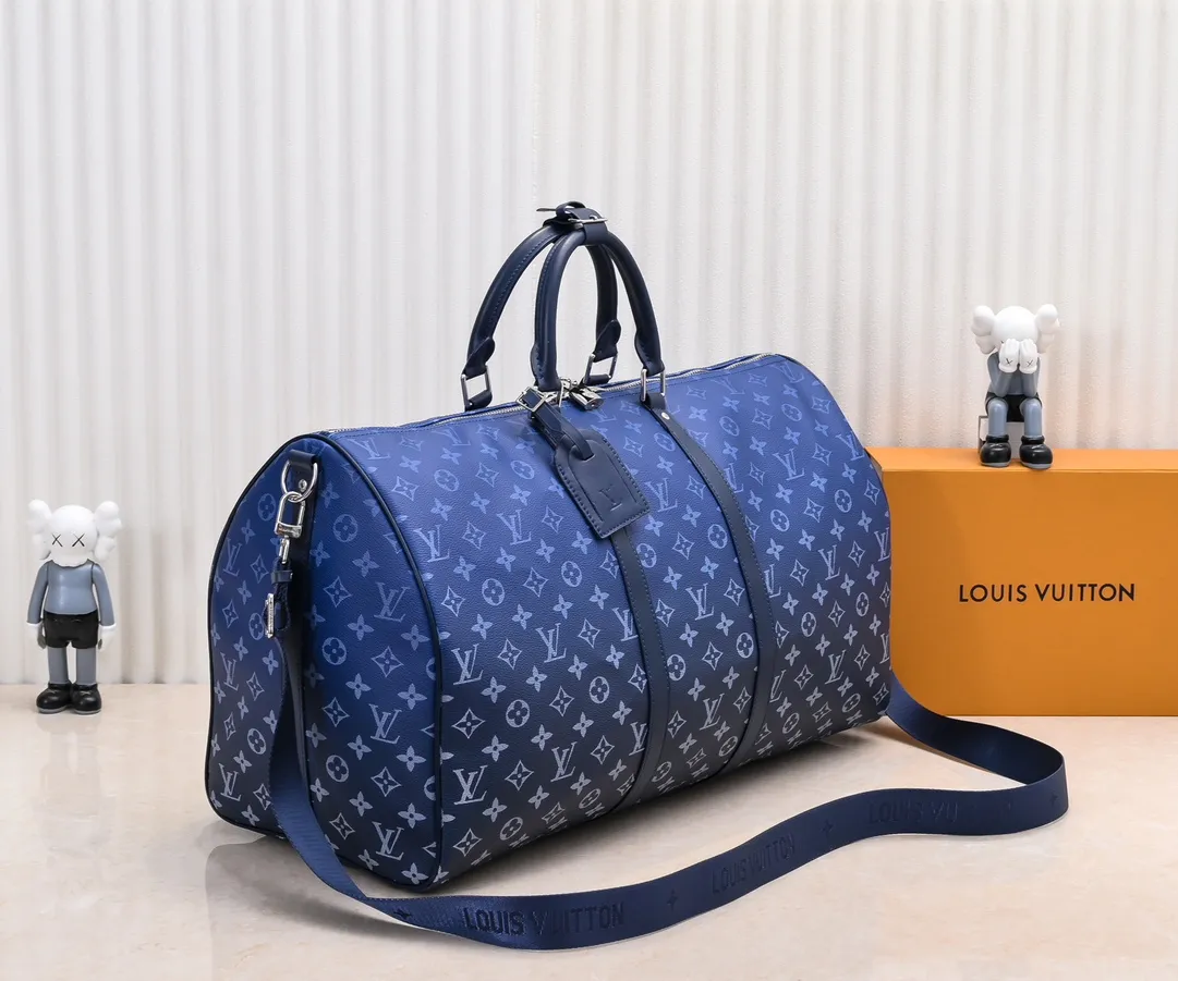Batch 460M11558 41416 41414 Black Gradient Blue Green Louis Vuitton LV 24FW Monogram New Presbyopic Bag Louis Vuitton LV 24FW New Monogram Black Presbyopic Gradient Blue Presbyopic Series Messenger Messenger Bag Montsouris Satchel Keepall 55 Travel Bag Multiple Classic Styles Size: 55X27X20CM
