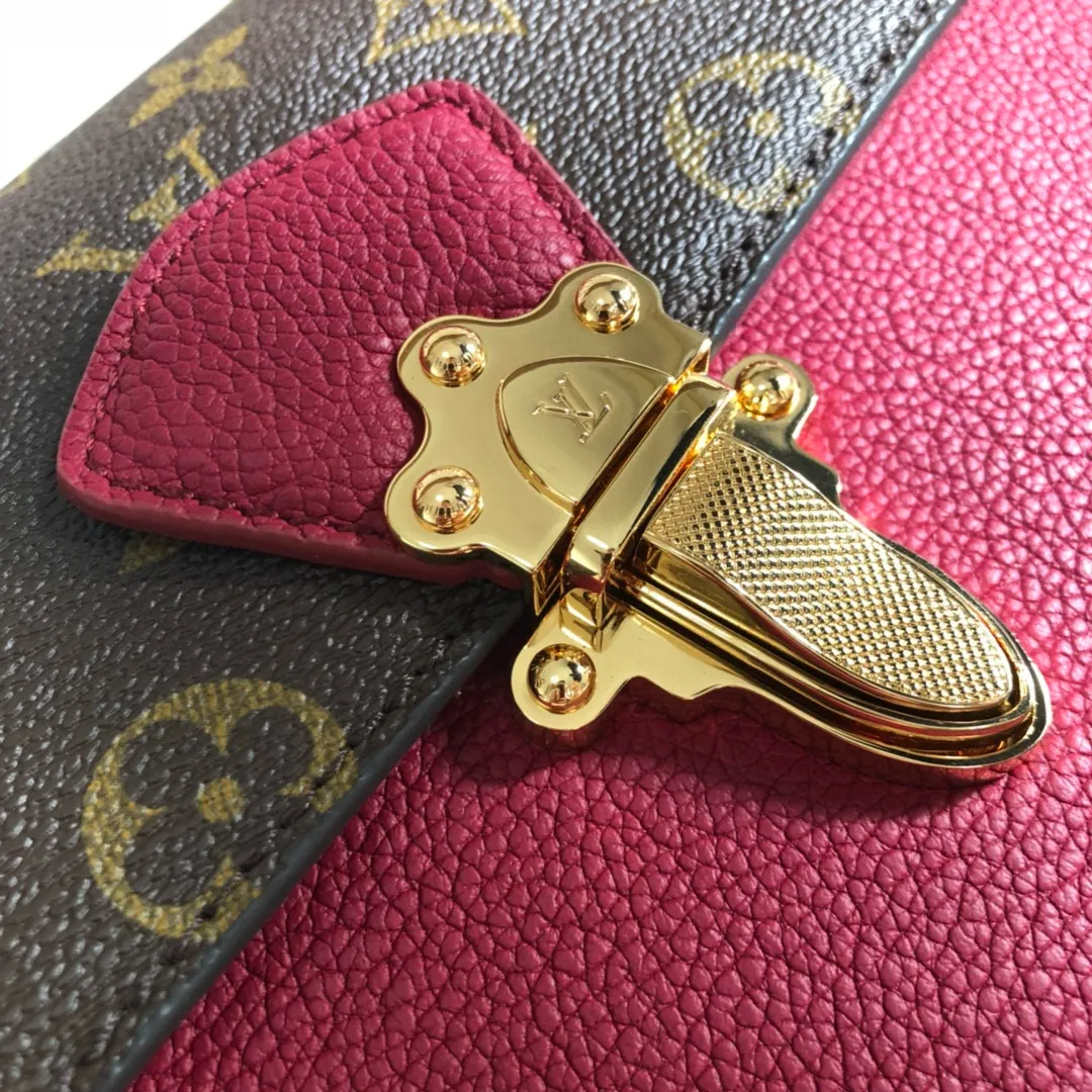 💰1040 (steel chain) top original order [Exclusive real shot M41731] VICTOIRE is made of Monogram canvas with colored calfskin. This brand new Victoire bag has a shiny metal buckle and sliding chain style. Size: 26*17*9cm 2018