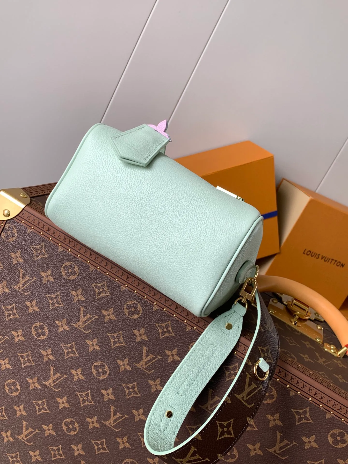 💰1140 (top layer leather) top original order, transcoding chip 2024 Chinese Valentine's Day limited speedy18, to meet daily needs, it is equipped with exquisite and compact accessories that can be worn in a variety of ways, plus a detachable chain strap to achieve a comfortable shoulder-carrying experience. M24606 black flower M46970 old flower M24605 green leather, M24598 purple leather M24474 white flower, M24605 blue leather Size: 18.0x12.5x11.0 (length x height x width)