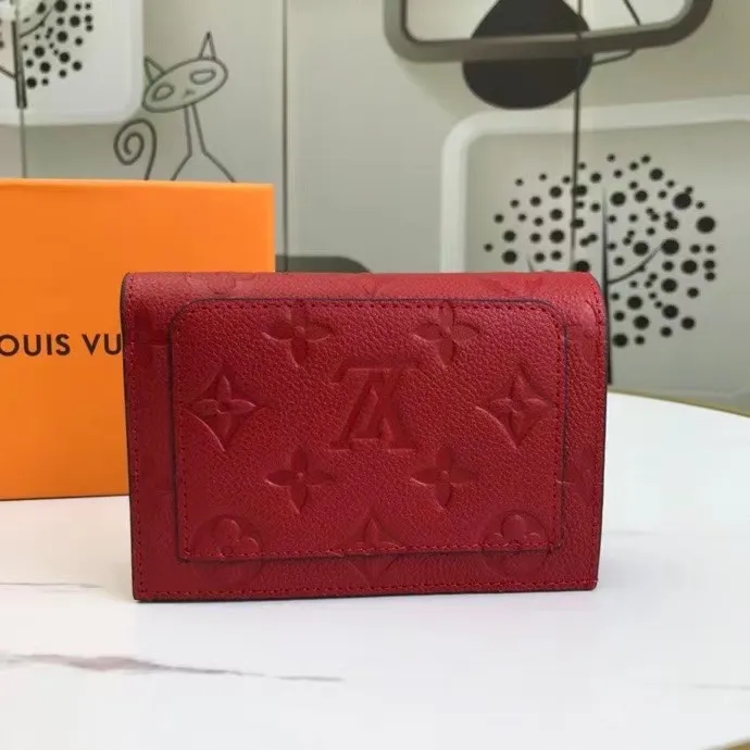 P150M80152 This Cléa wallet is made of Monogram Empreinte soft grained cowhide, embellished with Louis Vuitton's iconic Monogram embossed pattern. It has a stylish design, is exquisite and compact but has a spacious capacity. It is equipped with an external patch pocket, zipper coin pocket, banknote compartment and six credit card slots. Dimensions: 12 x 9 x 3.5 cm (length x height x width