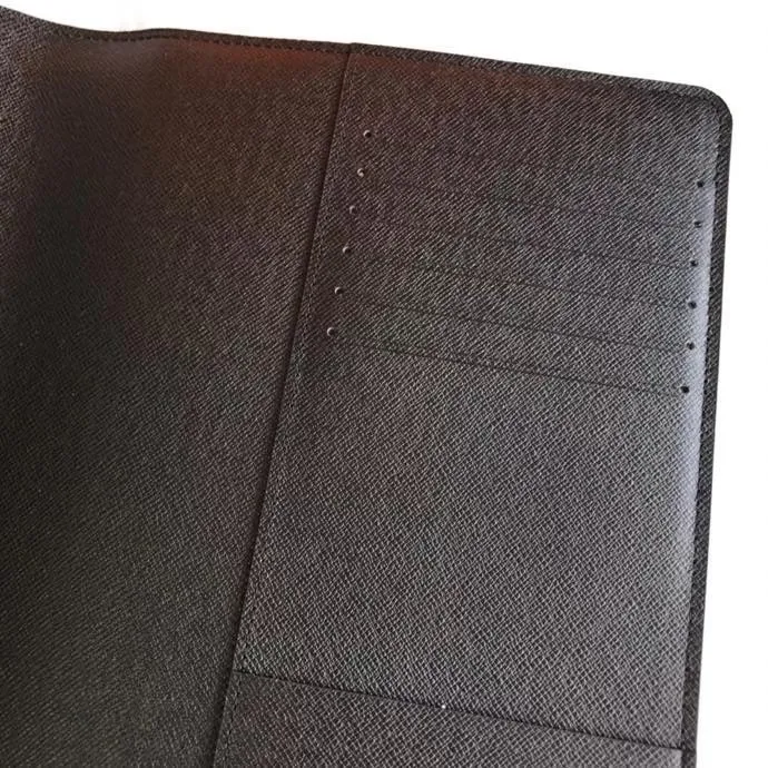 P140💰 4070🔥Hot model Extra large check holder Notebook cover 6 card slots Cowhide ➕ Lv special fabric, with box Size about 18cm Number: 20100/21065