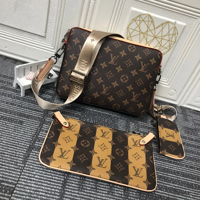 All Categories Official Website "Brand Women's Bags" Women's Bags 💙 LV 2022 Official New LV Men's Three-piece Set Pochette Trio Messenger Bag Wholesale 58002000