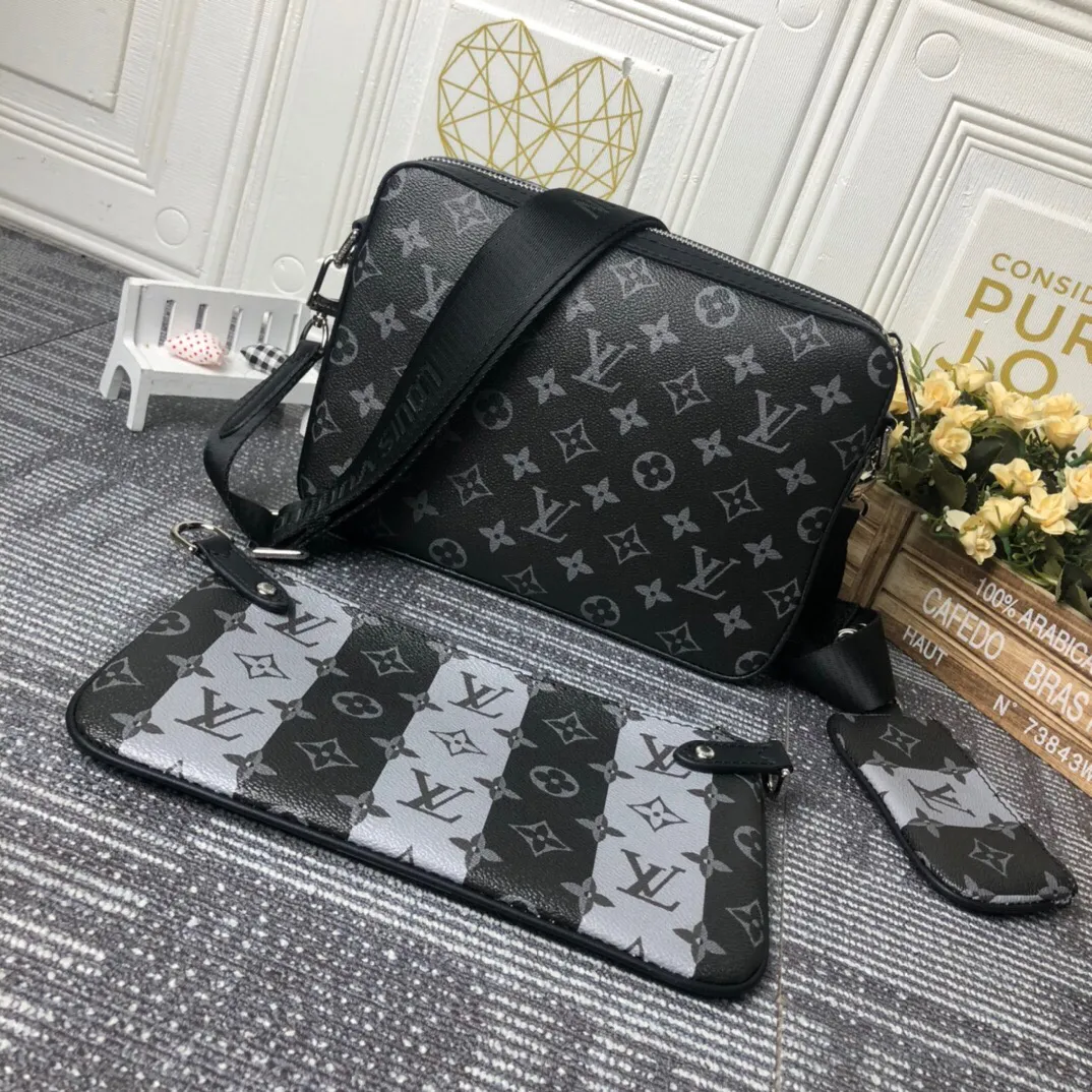 All Categories Official Website "Brand Women's Bags" Women's Bags 💙 LV 2022 Official New LV Men's Three-piece Set Pochette Trio Messenger Bag Wholesale 58002000