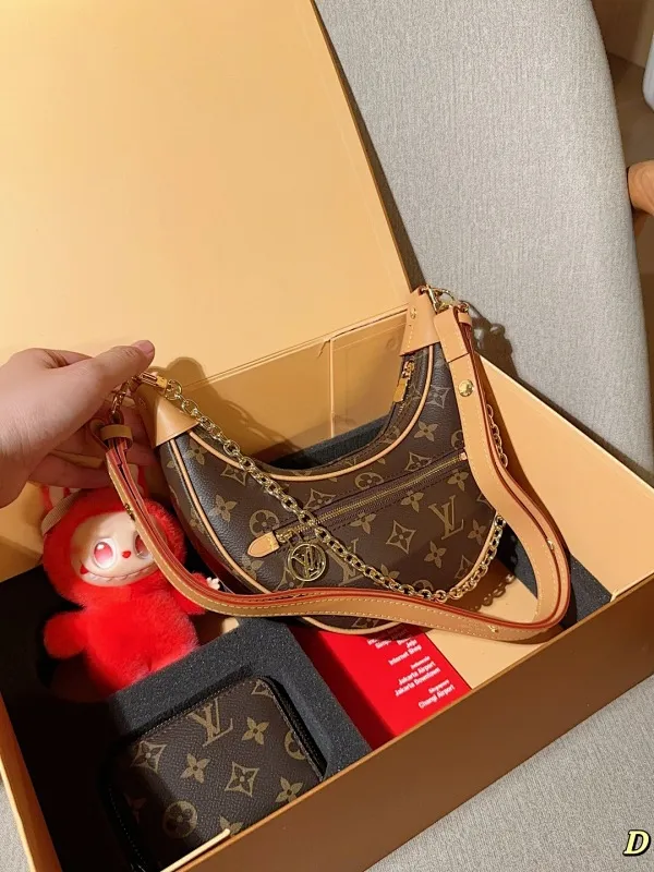 All Categories Official Website "Brand Women's Bags" Women's Bags 💙 LV 2025 New LV Set Loop Pea Bag