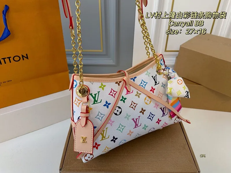 All Categories Official Website "Brand Women's Bags" Women's Bags 💙 LV 2025 New LV White Color CarryallBB Chain Shopping Bag