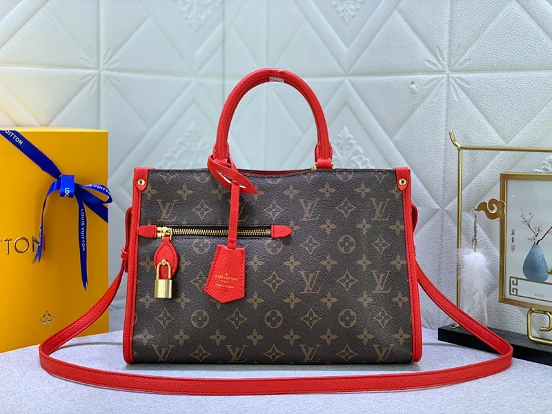 All categories Official website "Brand Women's Bags" Women's Bags 💙 LV upgrades the original Popincourt handbag with a fashionable new attitude. This contemporary tote in single-frame canvas and natural leather trim offers effortless style and impeccable functionality. Size: 32-21-13cm