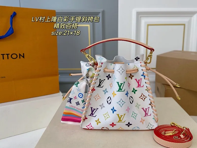 All Categories Official Website "Brand Women's Bags" Women's Bags 💙 LV 2025 New LV Murakami Takashi Hakusai Portable Crossbody Bag